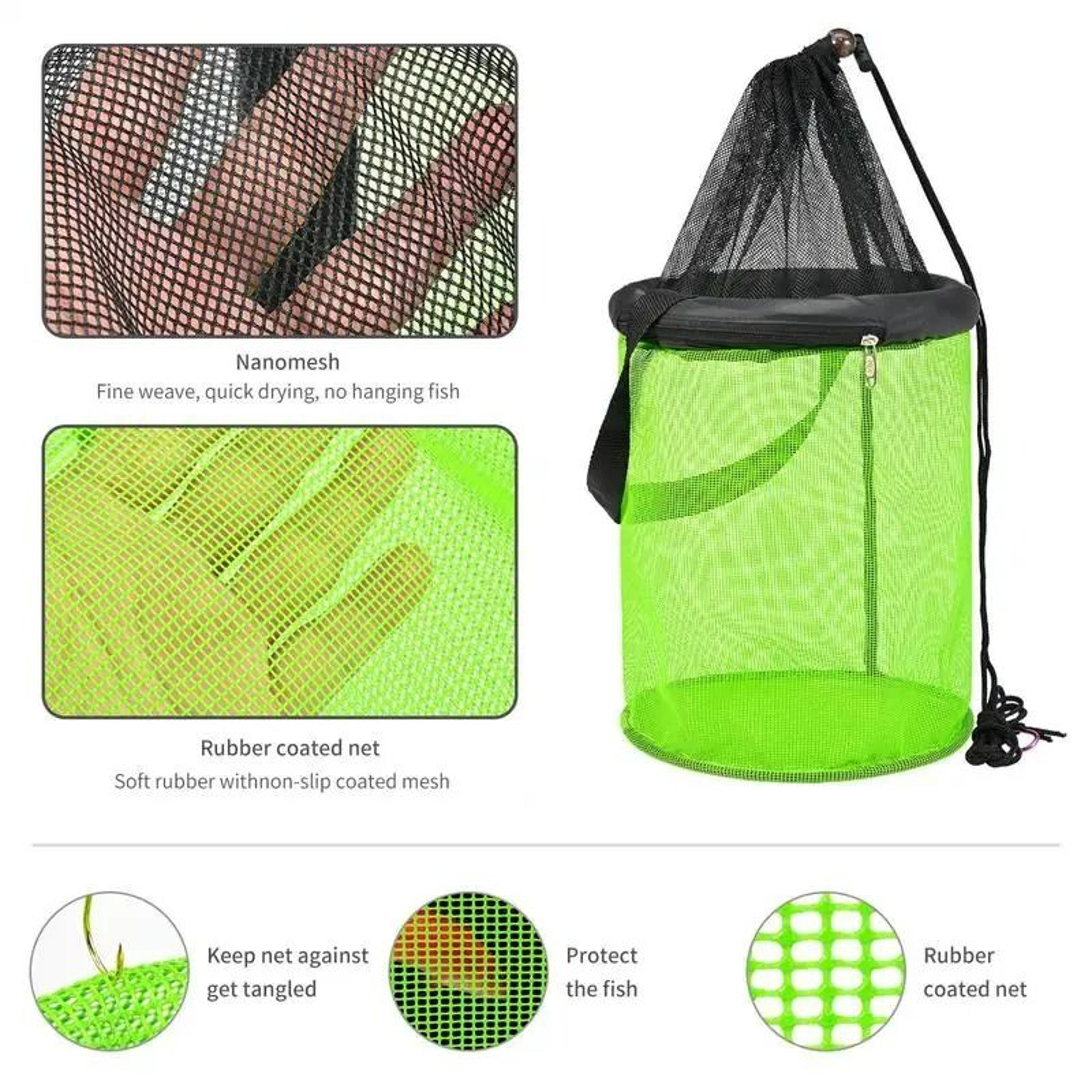 Foldable Steel Wire Fishing Trap Basket 2