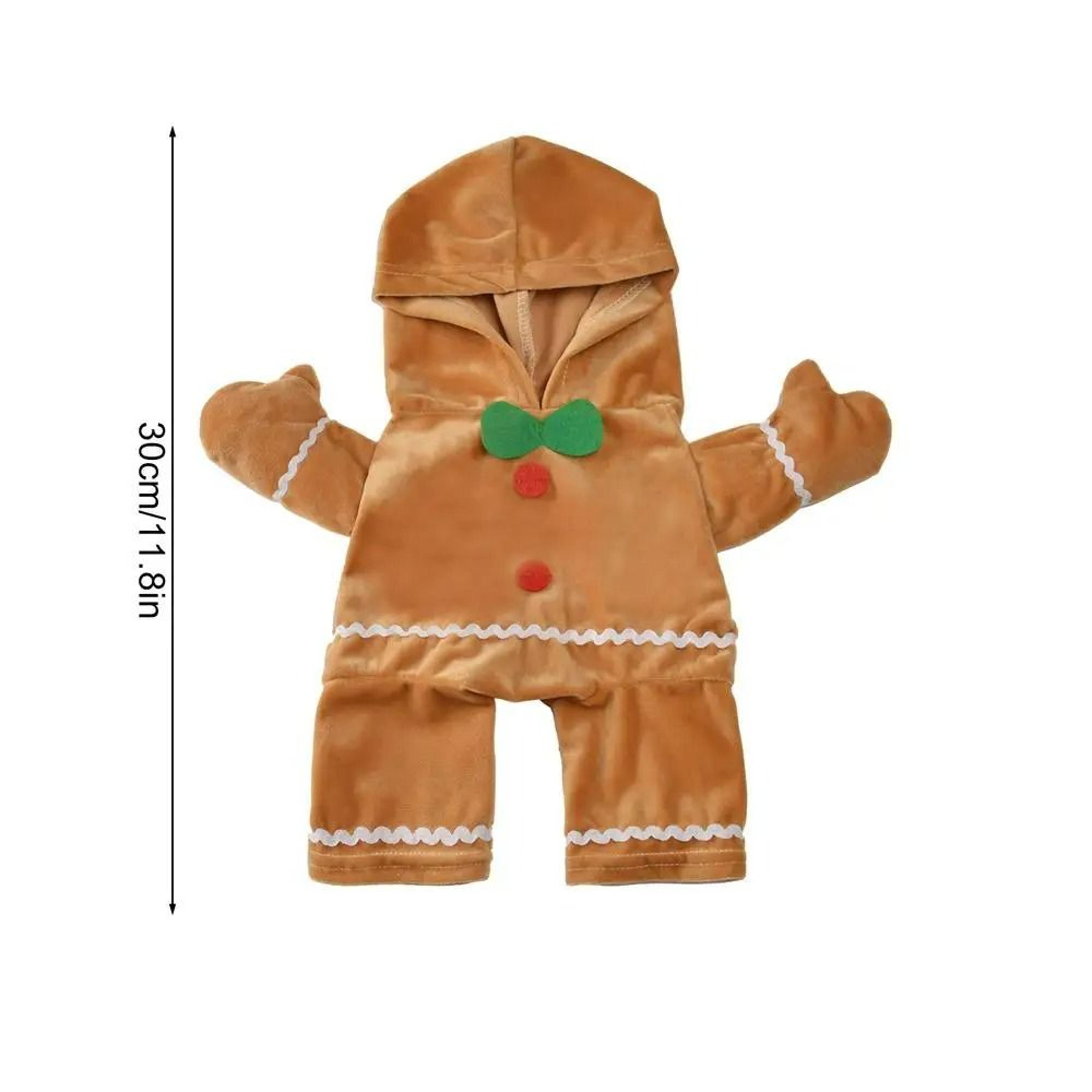 Walking Gingerbread Man Pet Christmas Costume Hoodie 6