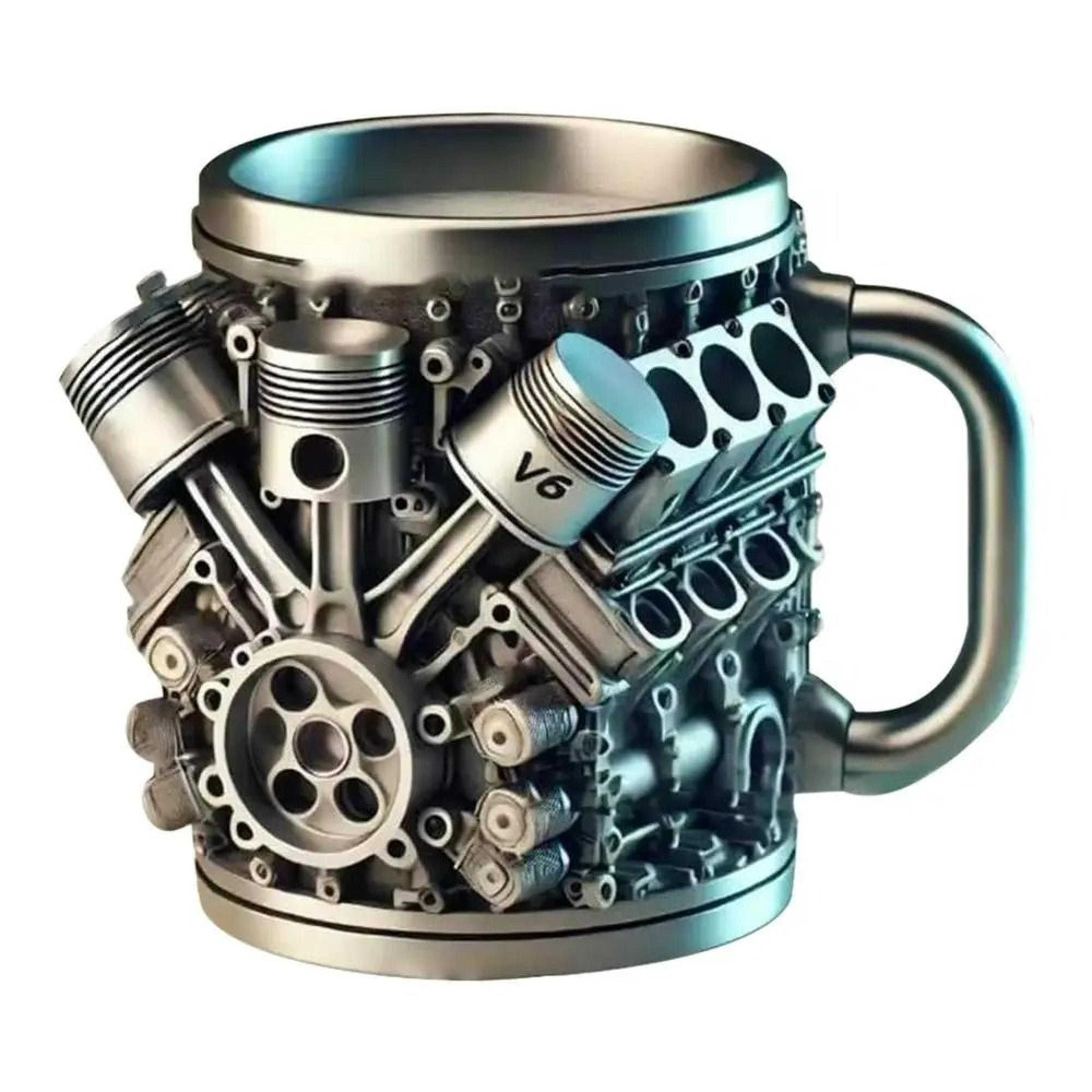 Stainless Steel V6V8 Engine Block Coffee Mug 7