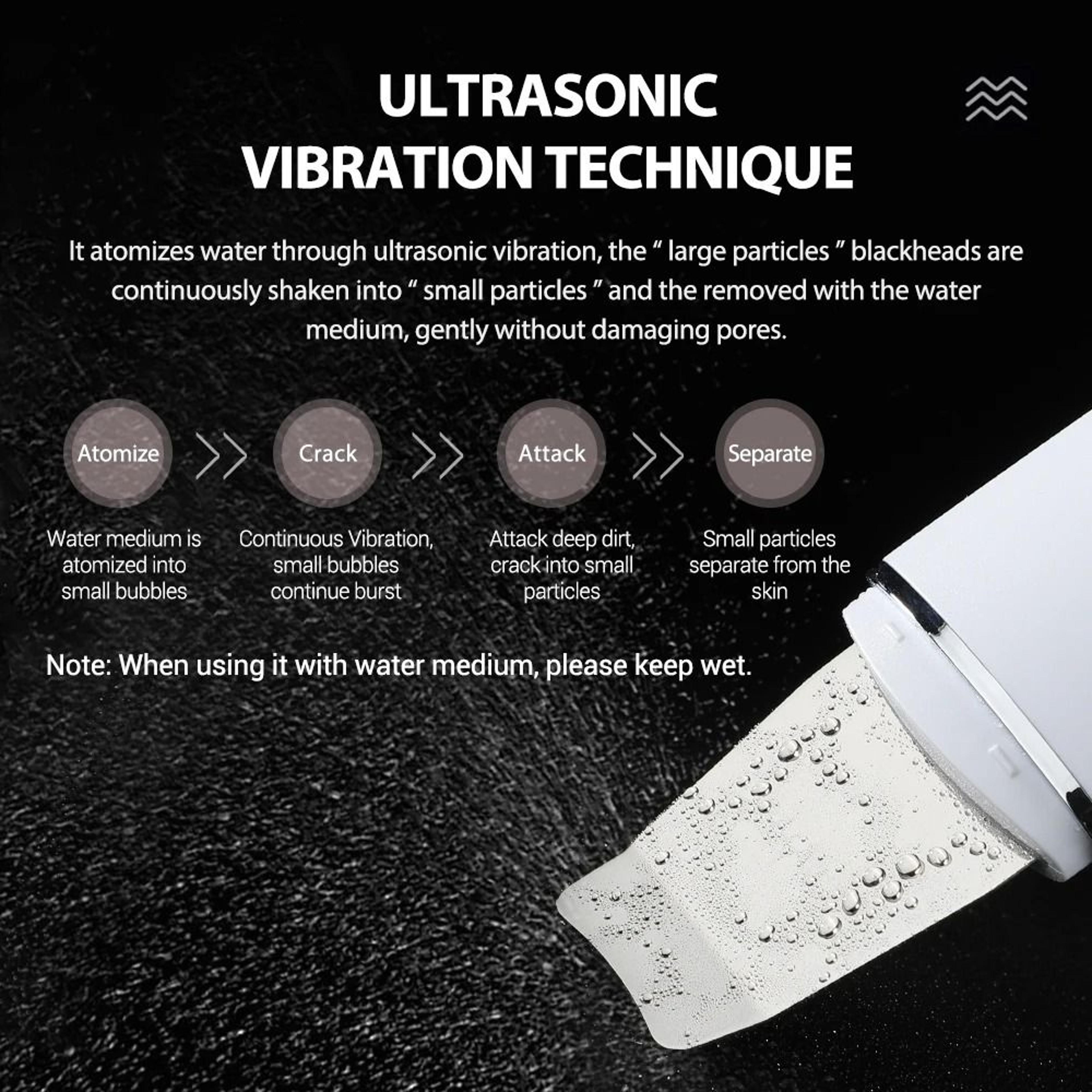 Ultrasonic Skin Scrubber  EMS Facial Peeling Spatula 4