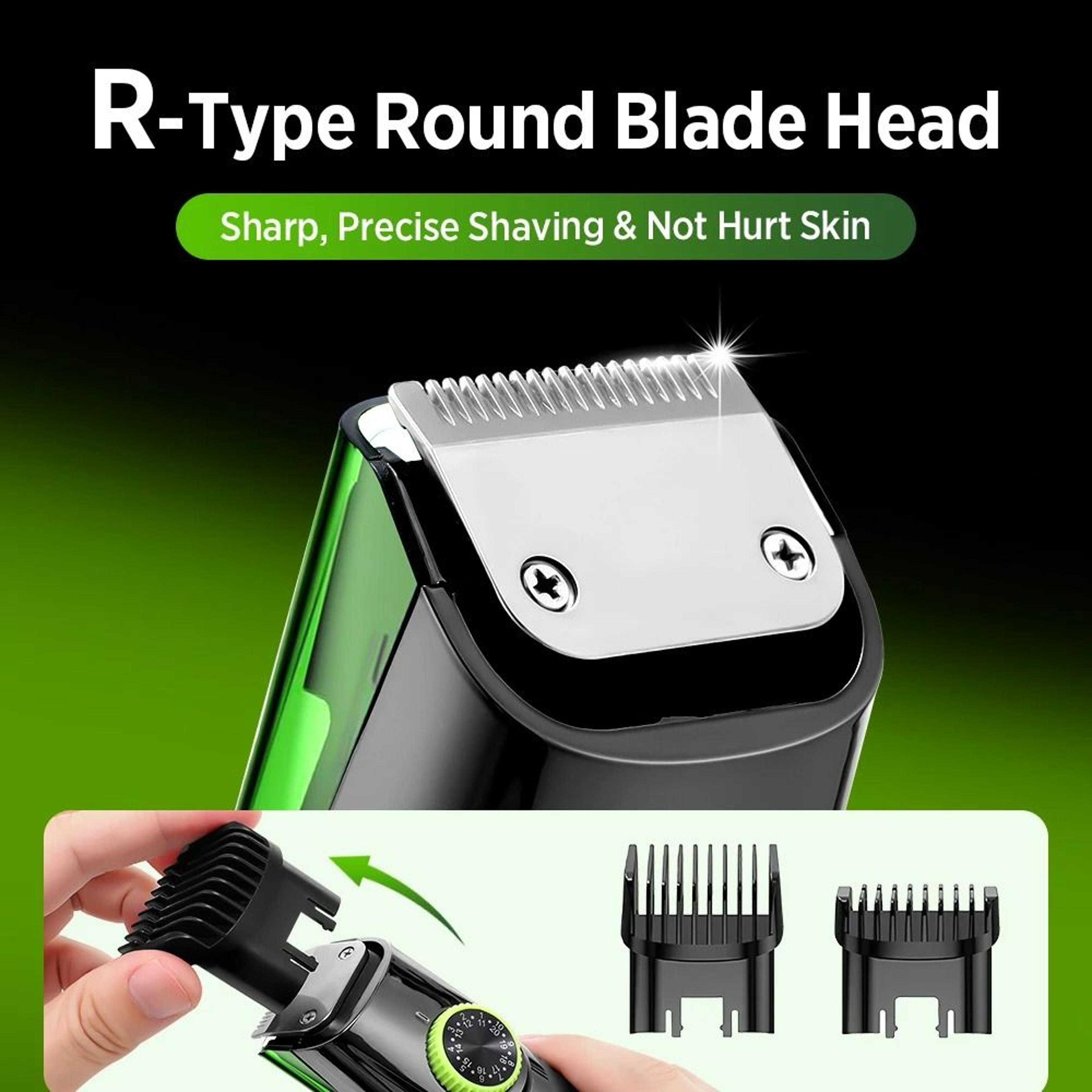 Vacuum Cordless Mens Beard  Stubble Trimmer 2