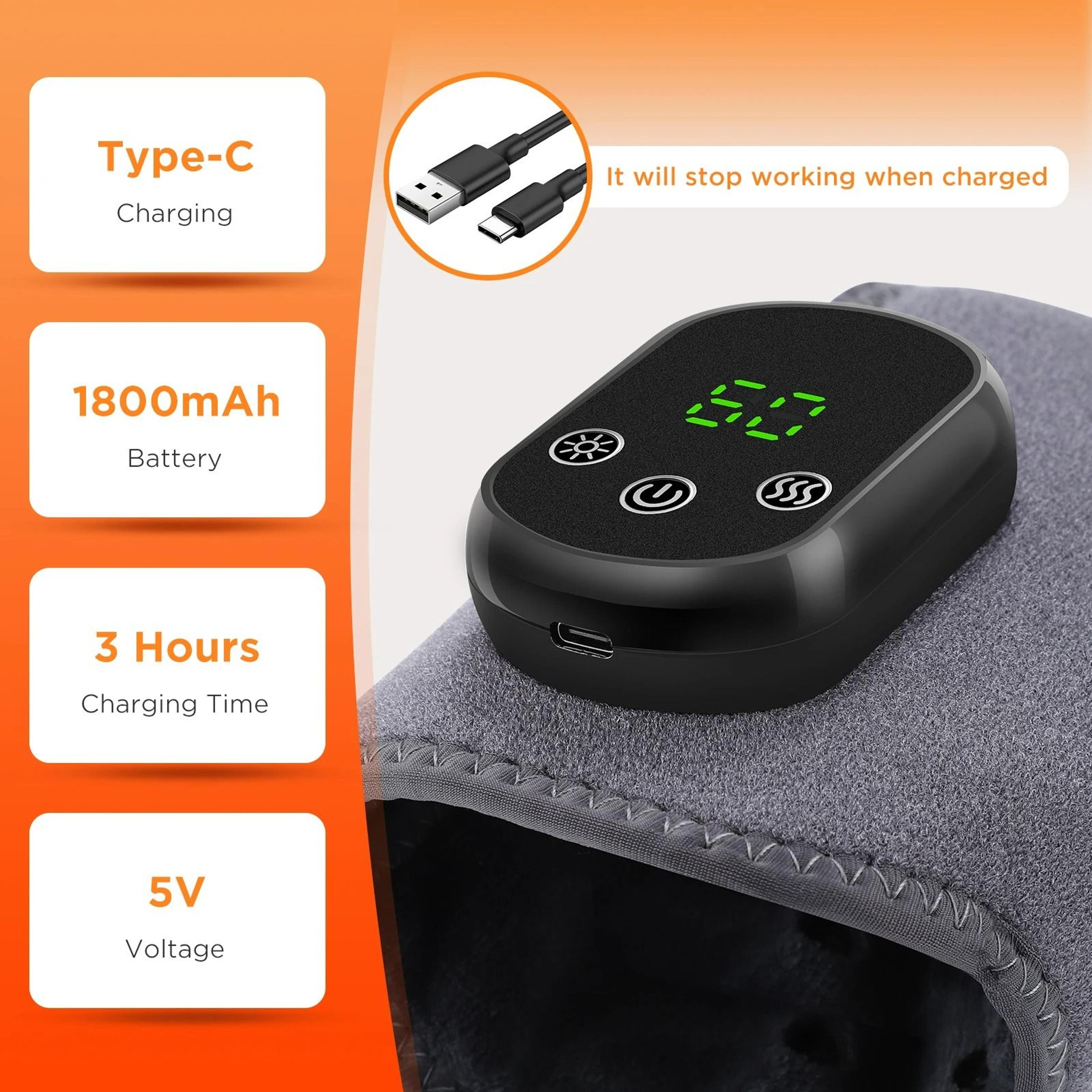 Electric Heated Ankle Support  Vibration Massager Wrap 4