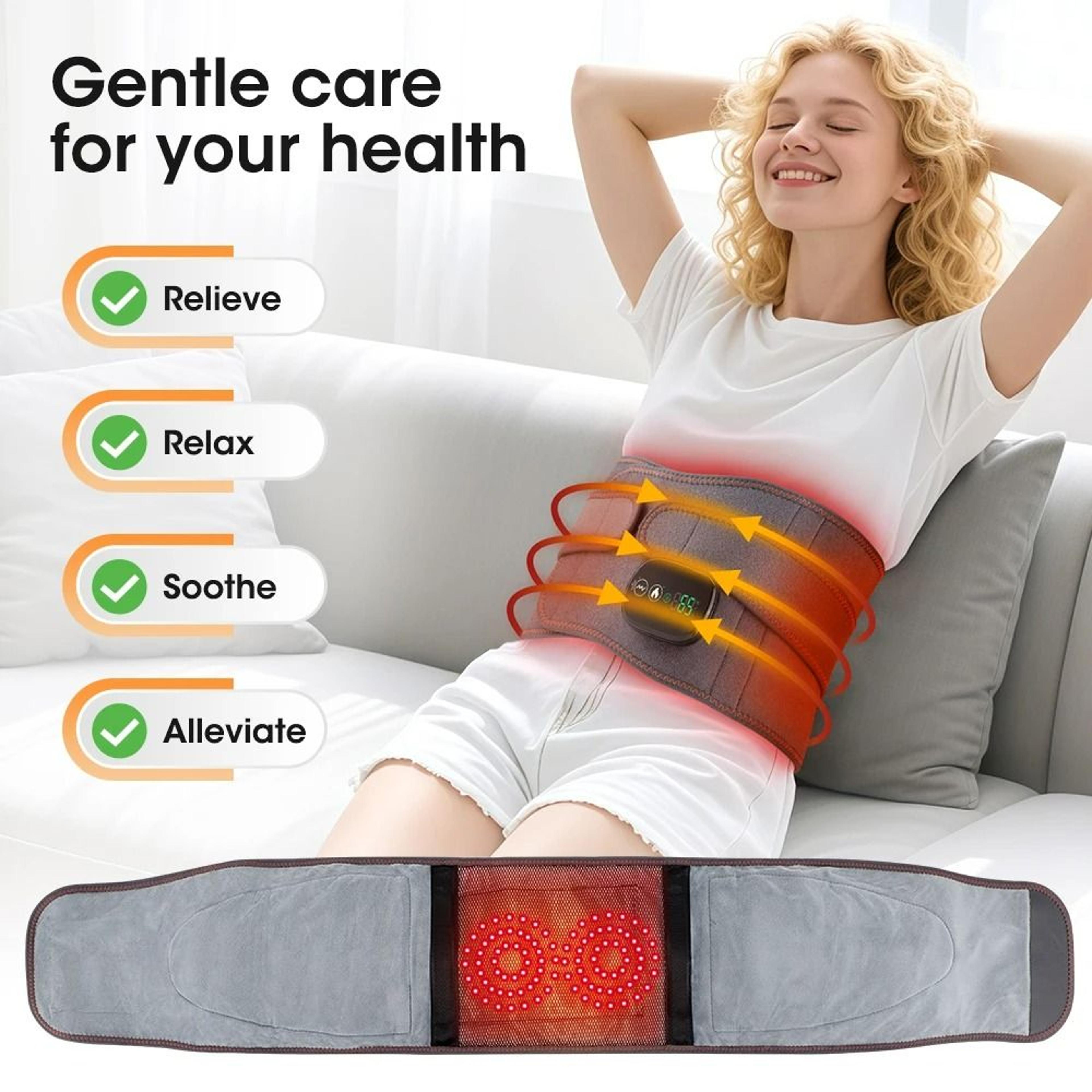 Dual Red Light Heating  Vibration Lumbar Support Belt 4