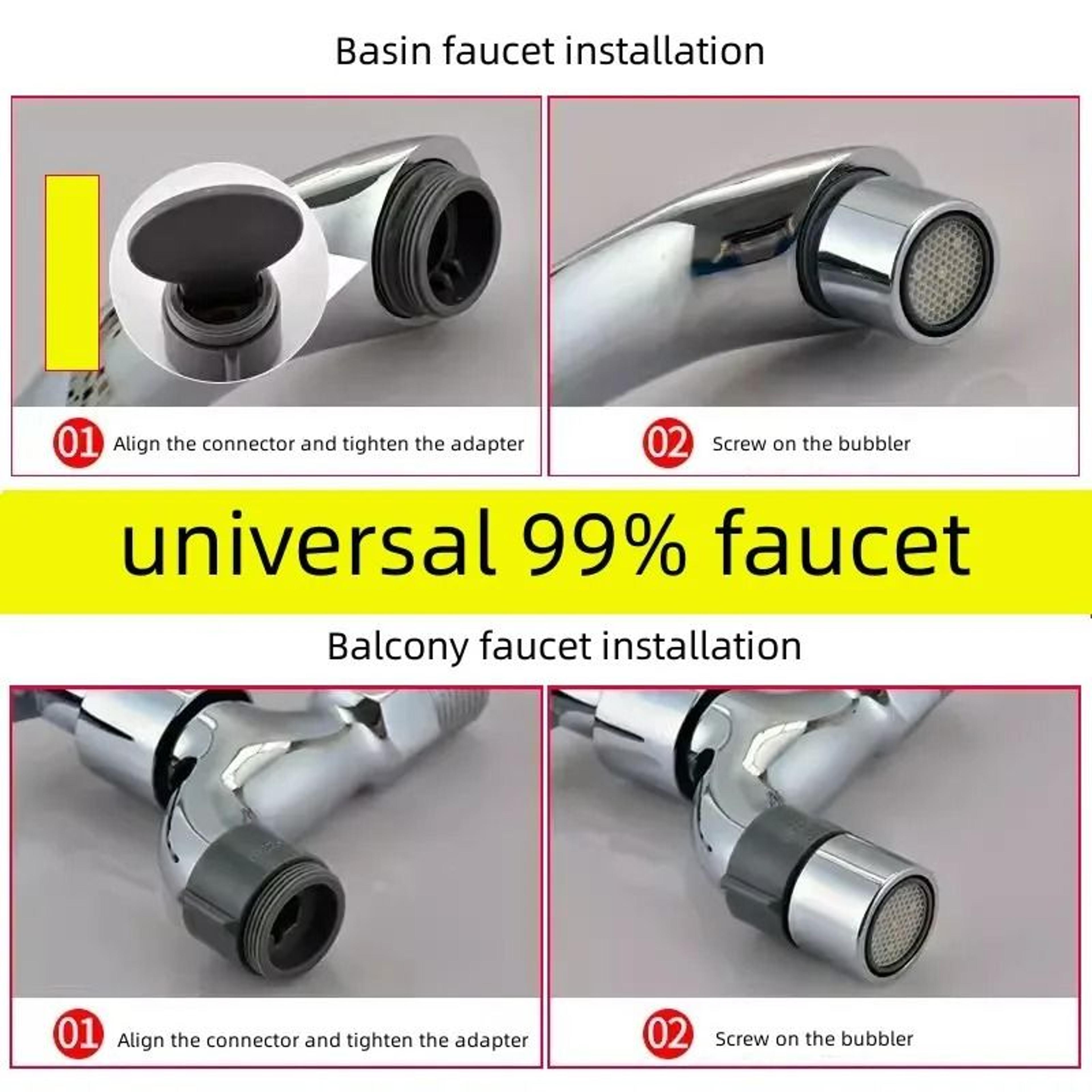 Universal ABS Threaded Faucet Adapter  Tap Connector Set 2