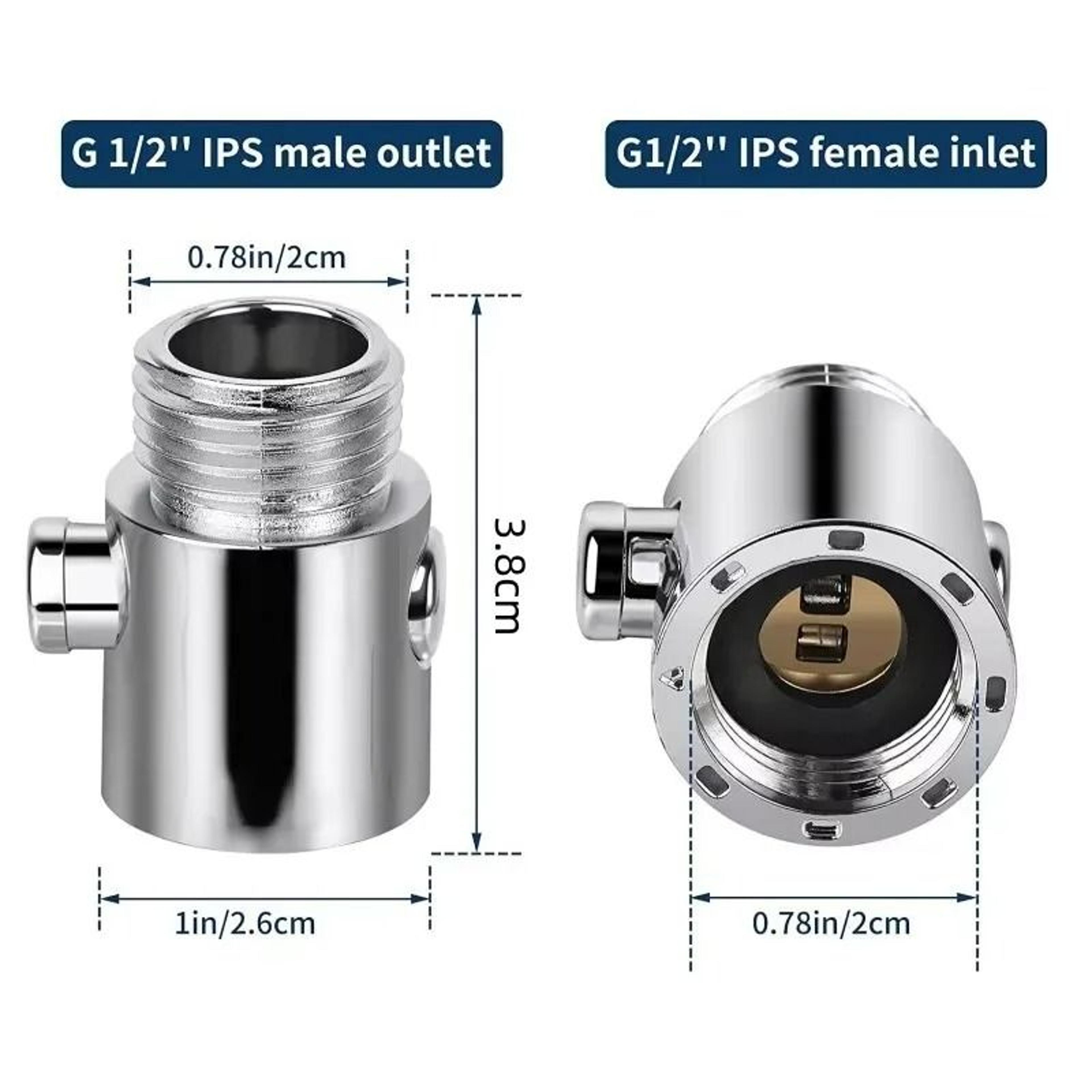 ABS Shower Head Arm Diverter Valve  Water Separator Adapter 2