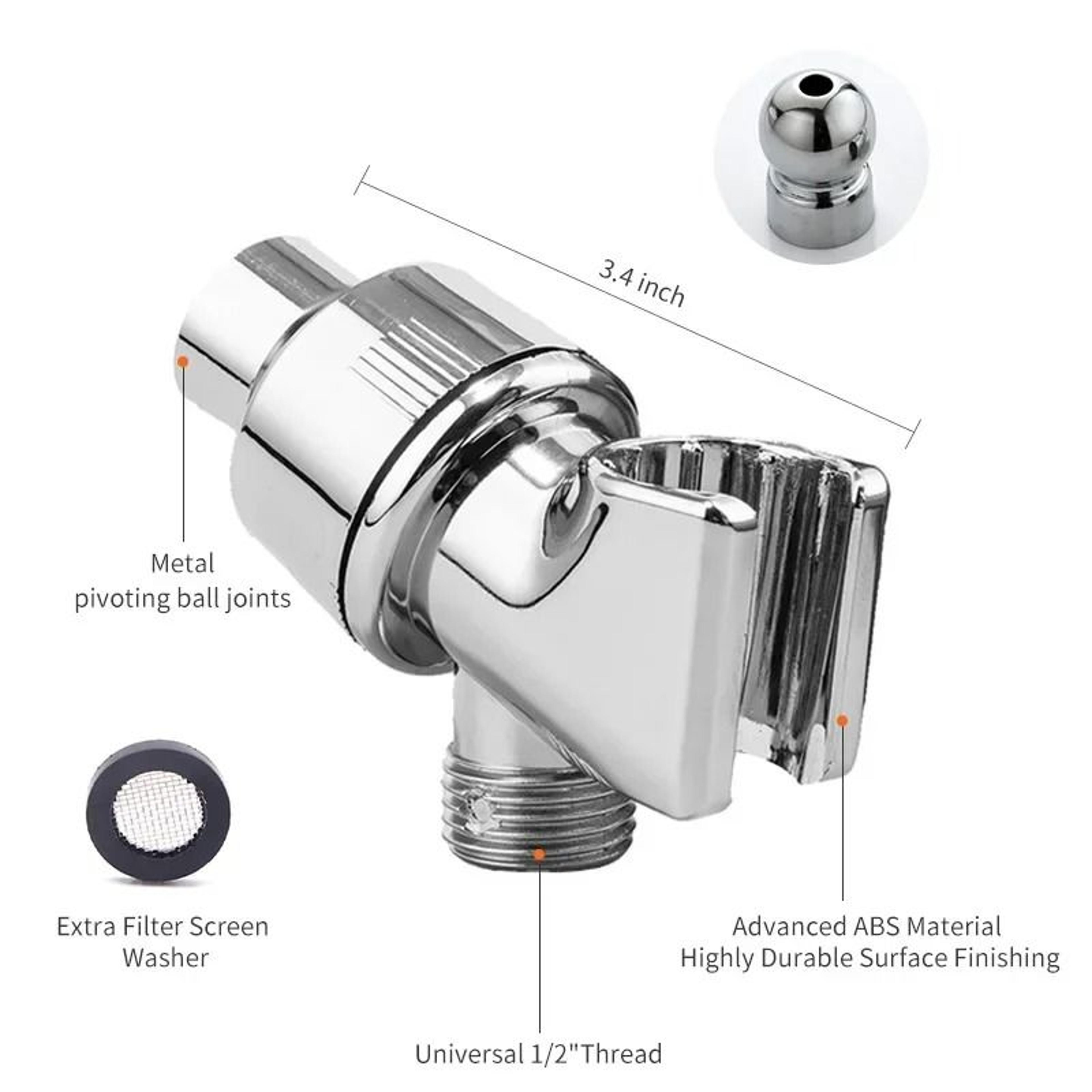 Adjustable G12 Handheld Shower Head Arm Holder  ThreeWay Diverter 7