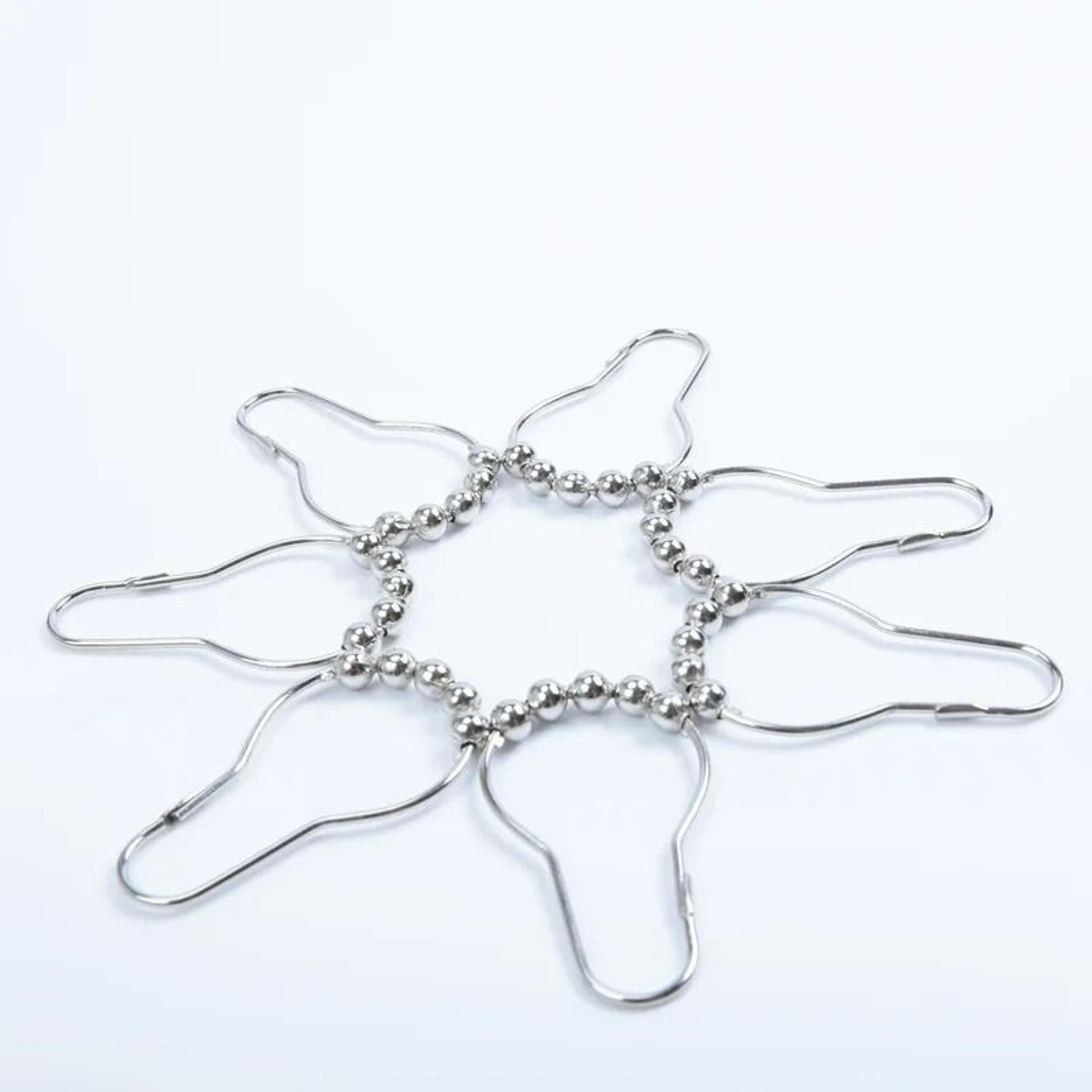 12Pack Rustproof Rollerball Shower Curtain Rings  Hooks 4
