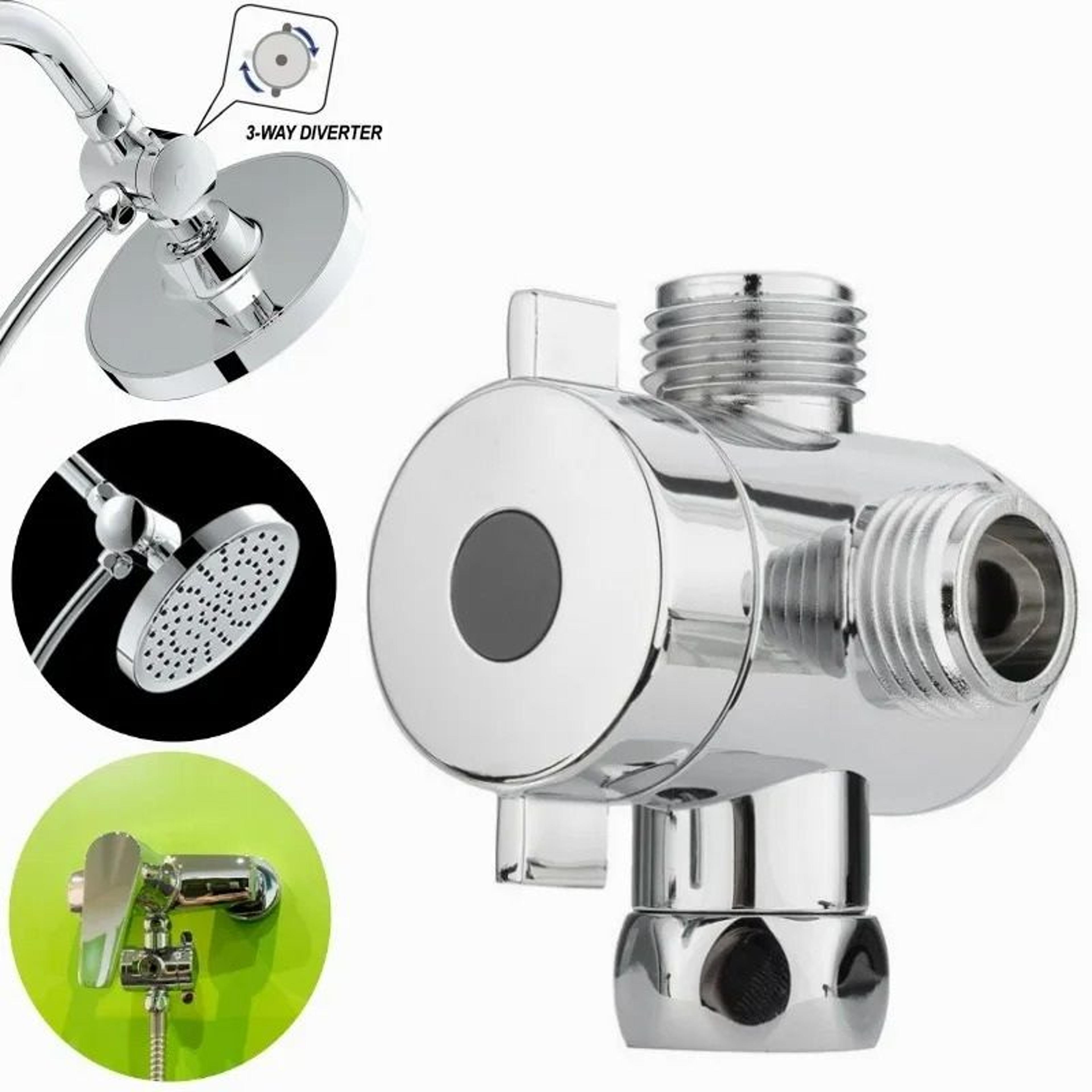 abs 1/2 inch 3-way shower arm diverter valve & water separator