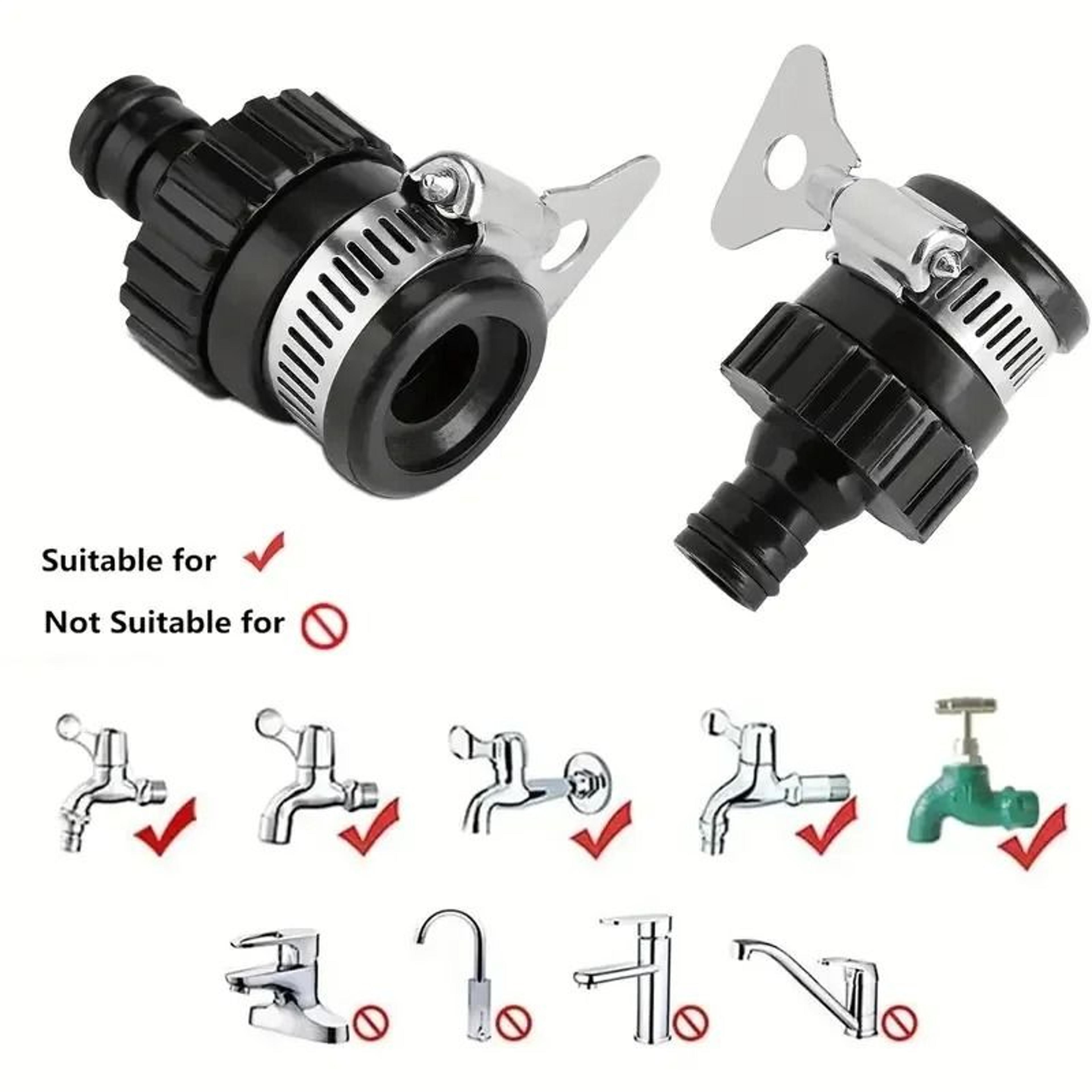 2Pack Universal Water Faucet Adapter  Garden Hose Quick Connect Fittings 3