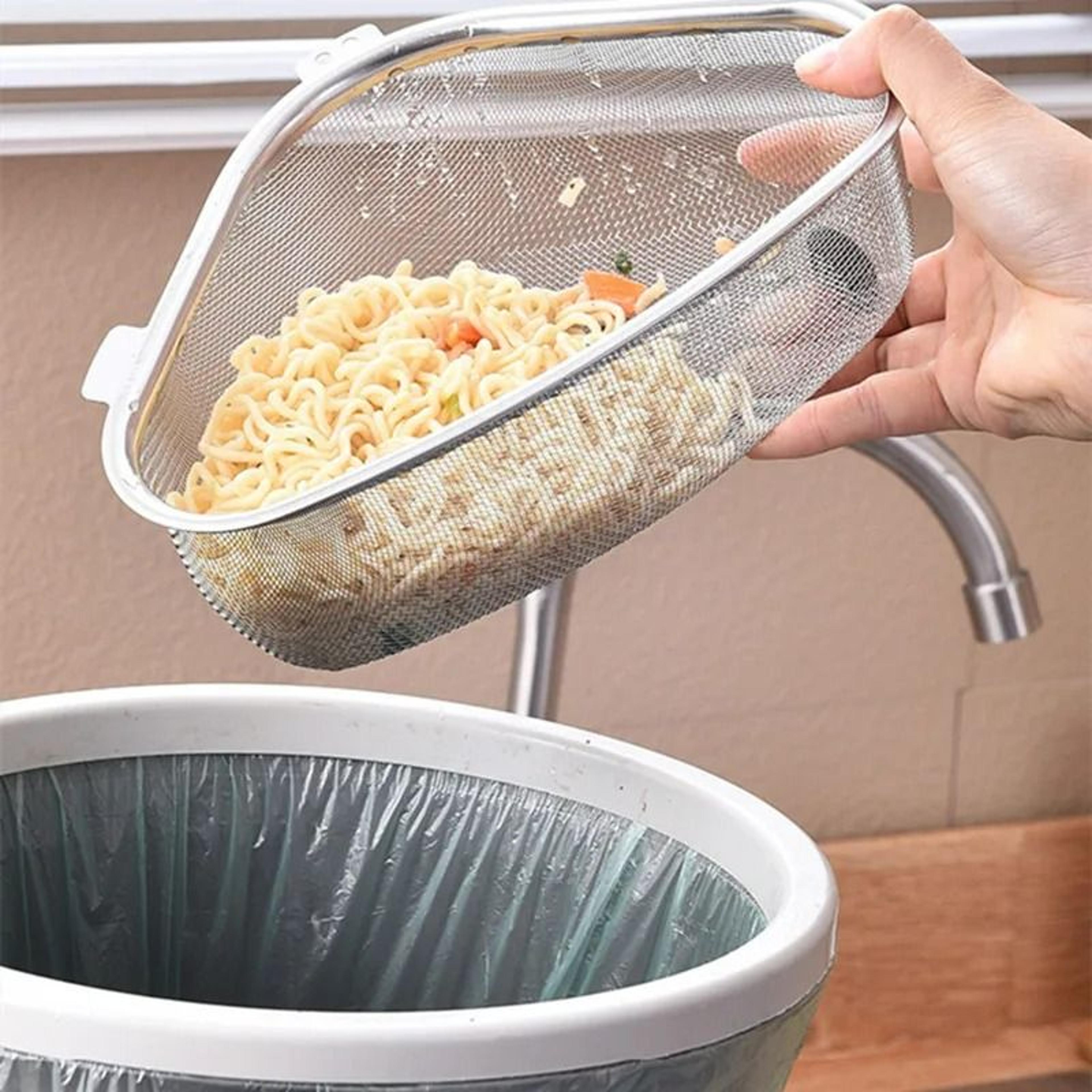 Stainless Steel Triangle Kitchen Sink Corner Drain Basket  Storage Strainer 4