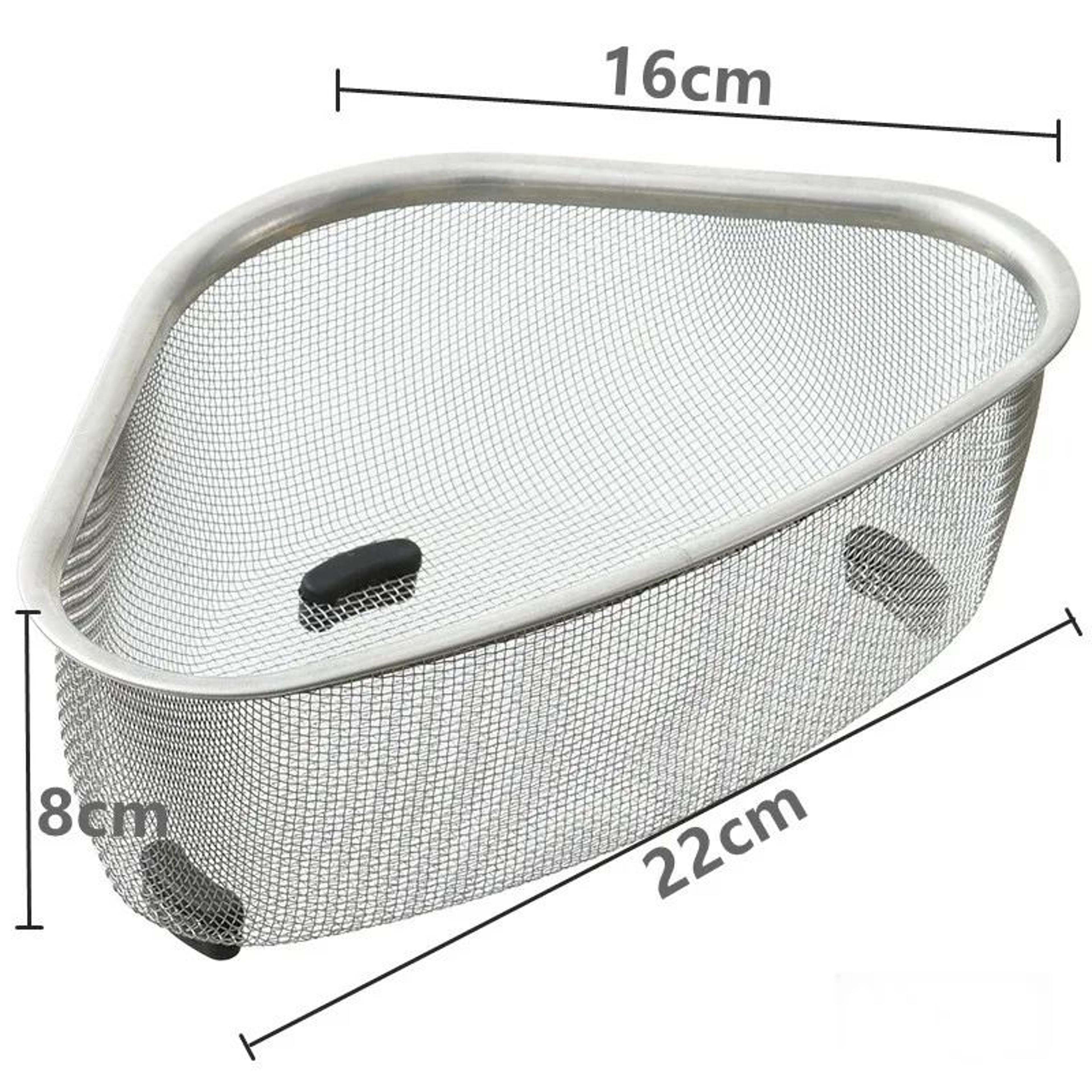 Stainless Steel Triangle Kitchen Sink Corner Drain Basket  Storage Strainer 7