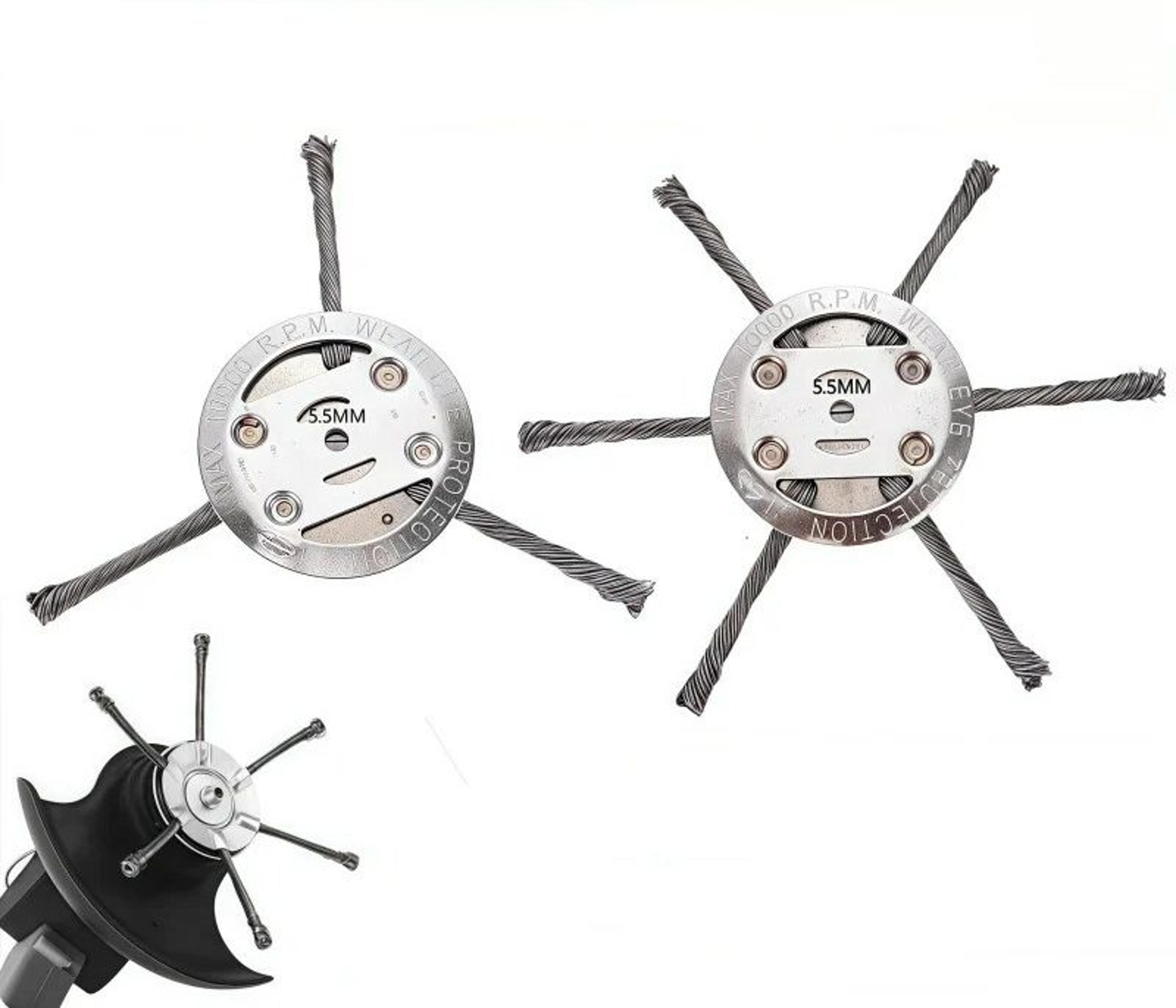 heavy-duty steel wire wheel weed brush trimmer head