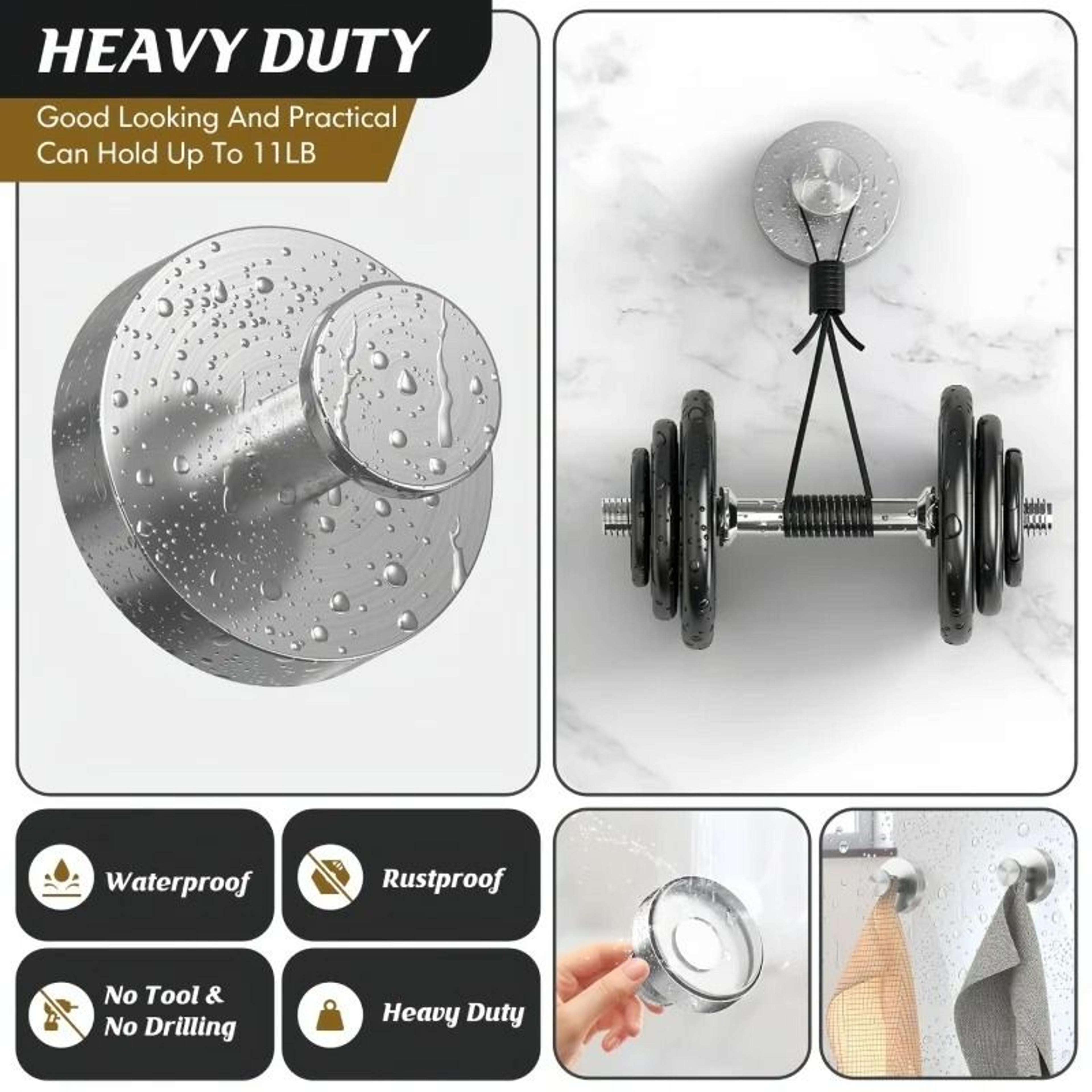 Suction Cup Wall Hooks For Bathroom  Kitchen 4