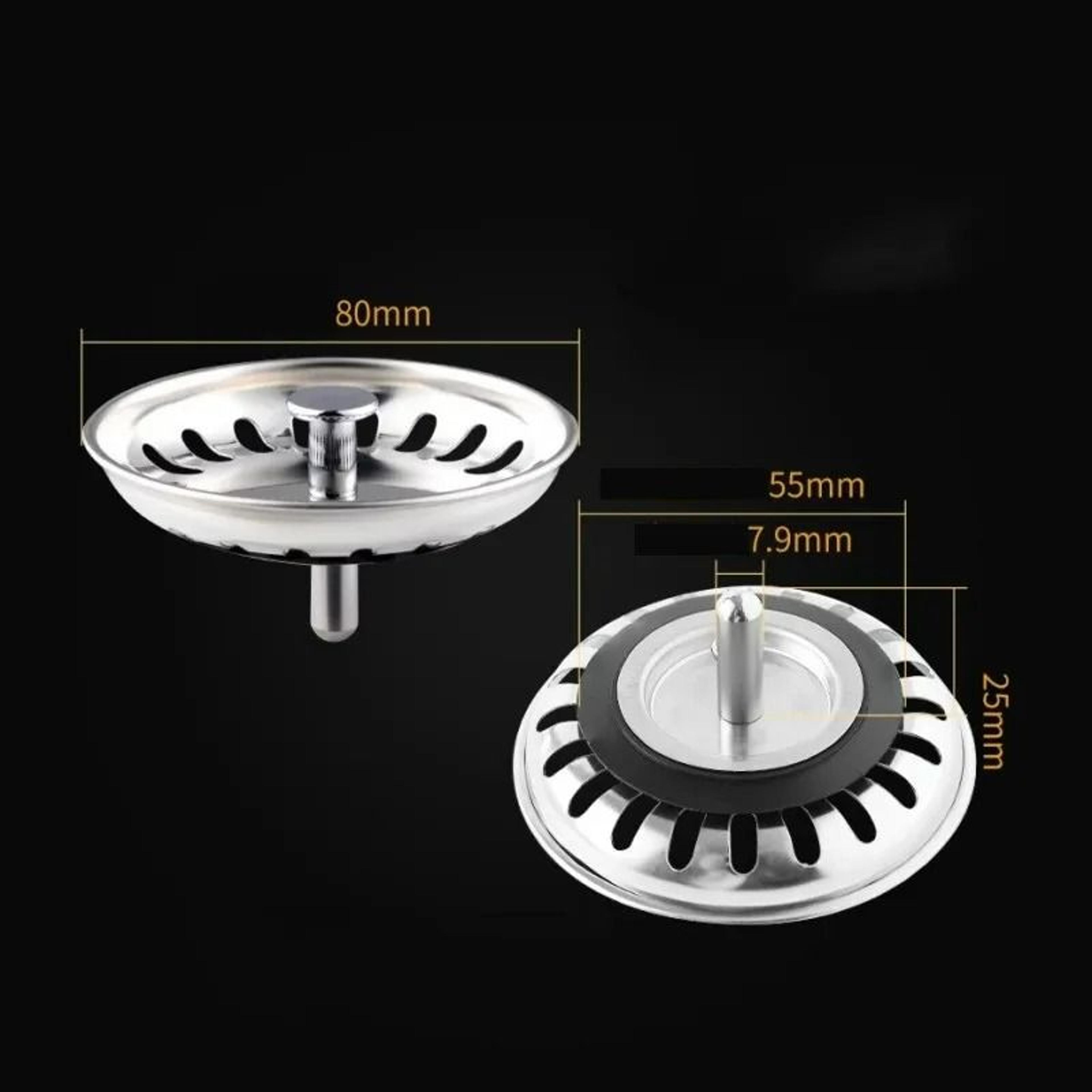 Stainless Steel Kitchen Sink Strainer Waste Plug  Drain Filter 6