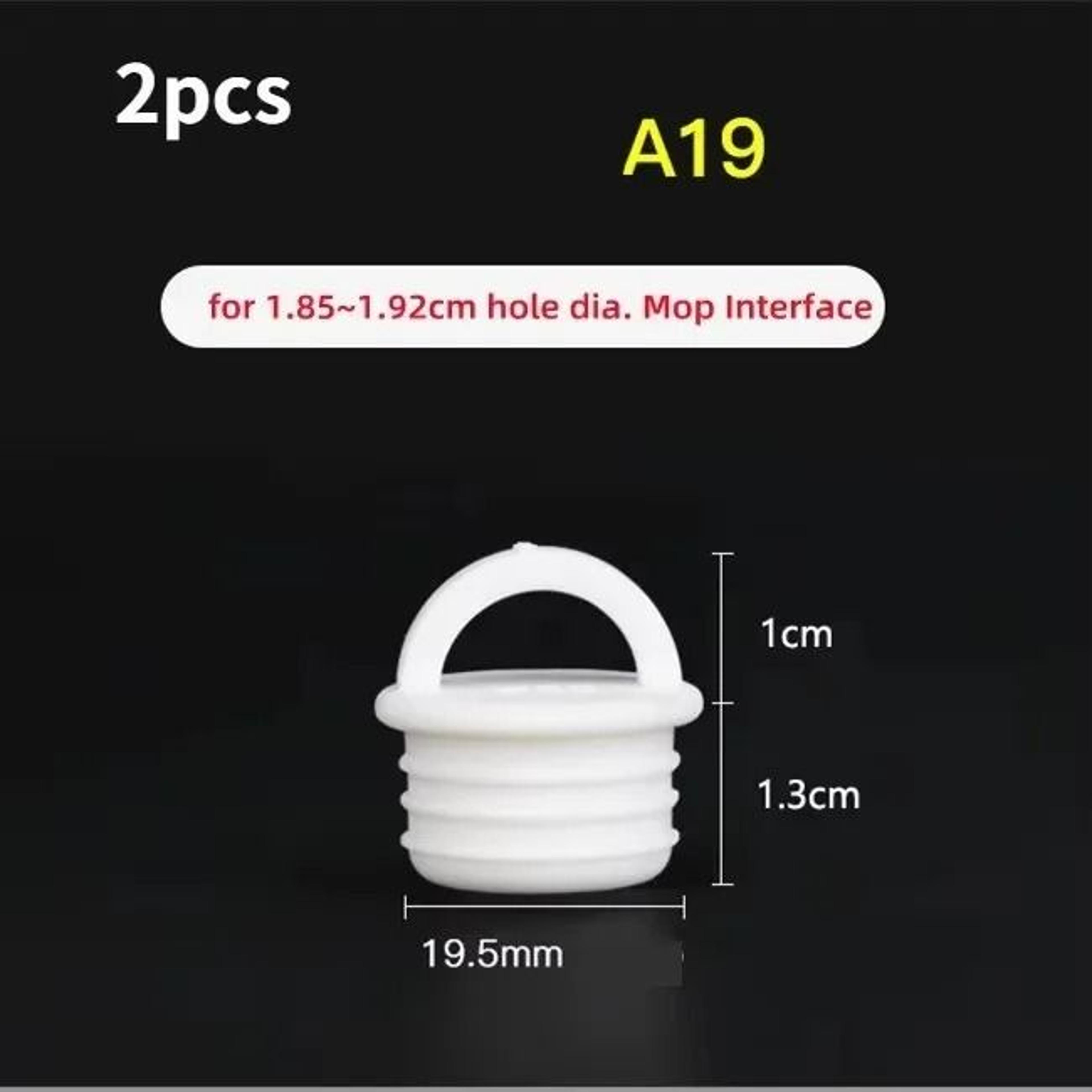 2Pack White Mop Bucket Drain Stoppers With Pull Handle 7