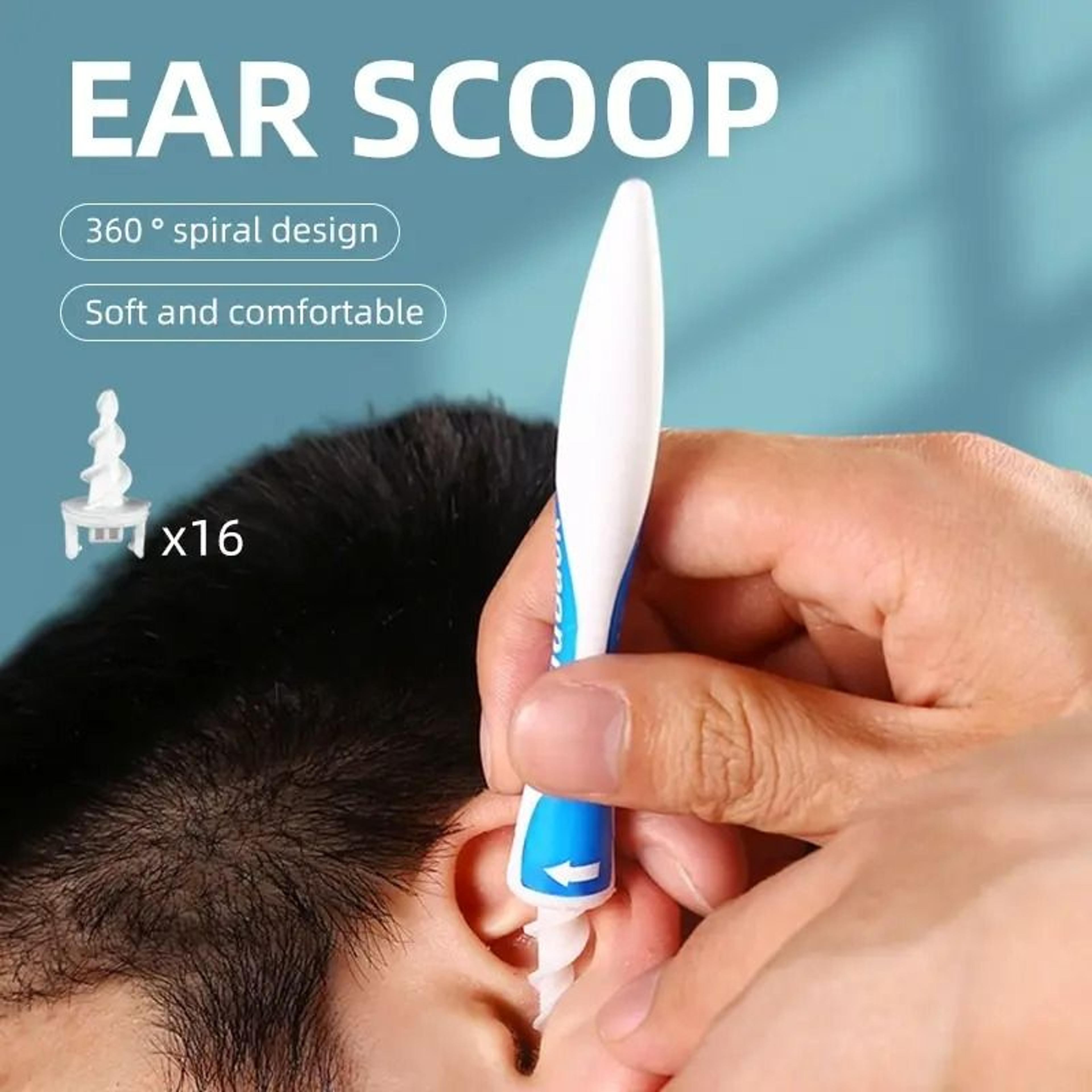 16-piece portable soft silicone spiral ear wax removal cleaner set