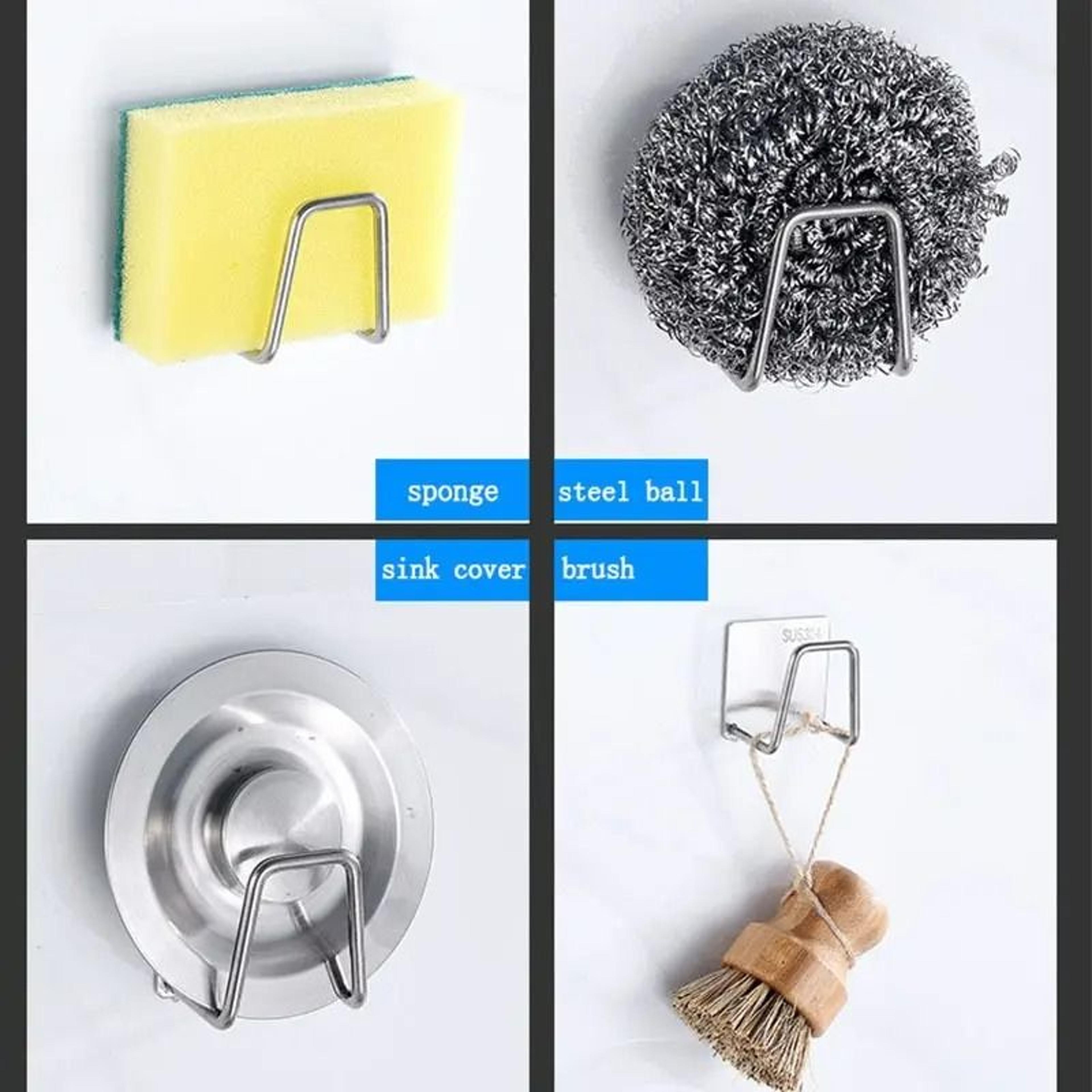 Stainless Steel Kitchen Sink Sponge  Dishcloth Holder 5