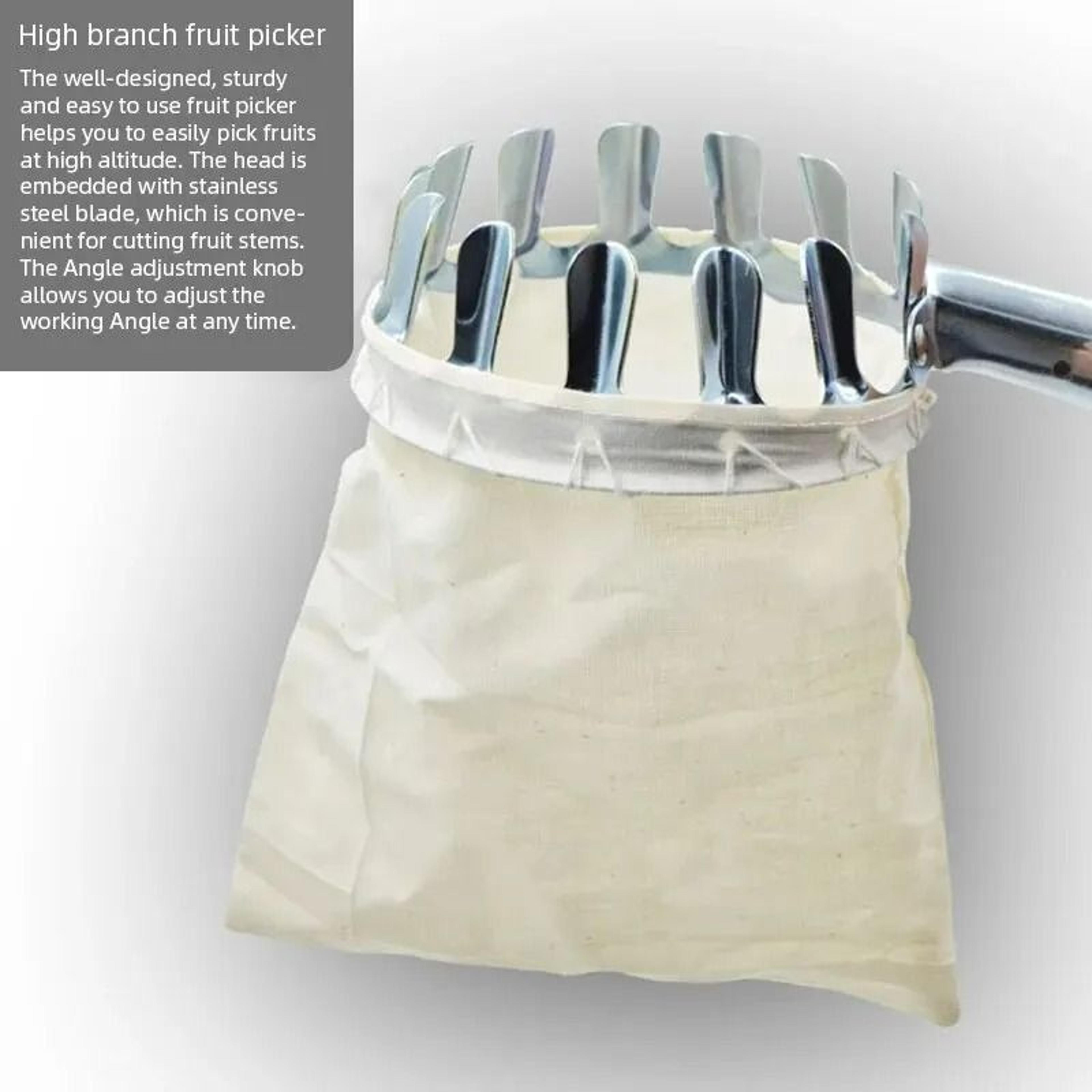 Metal Fruit Picker Basket Head  Tree Harvester Attachment 2