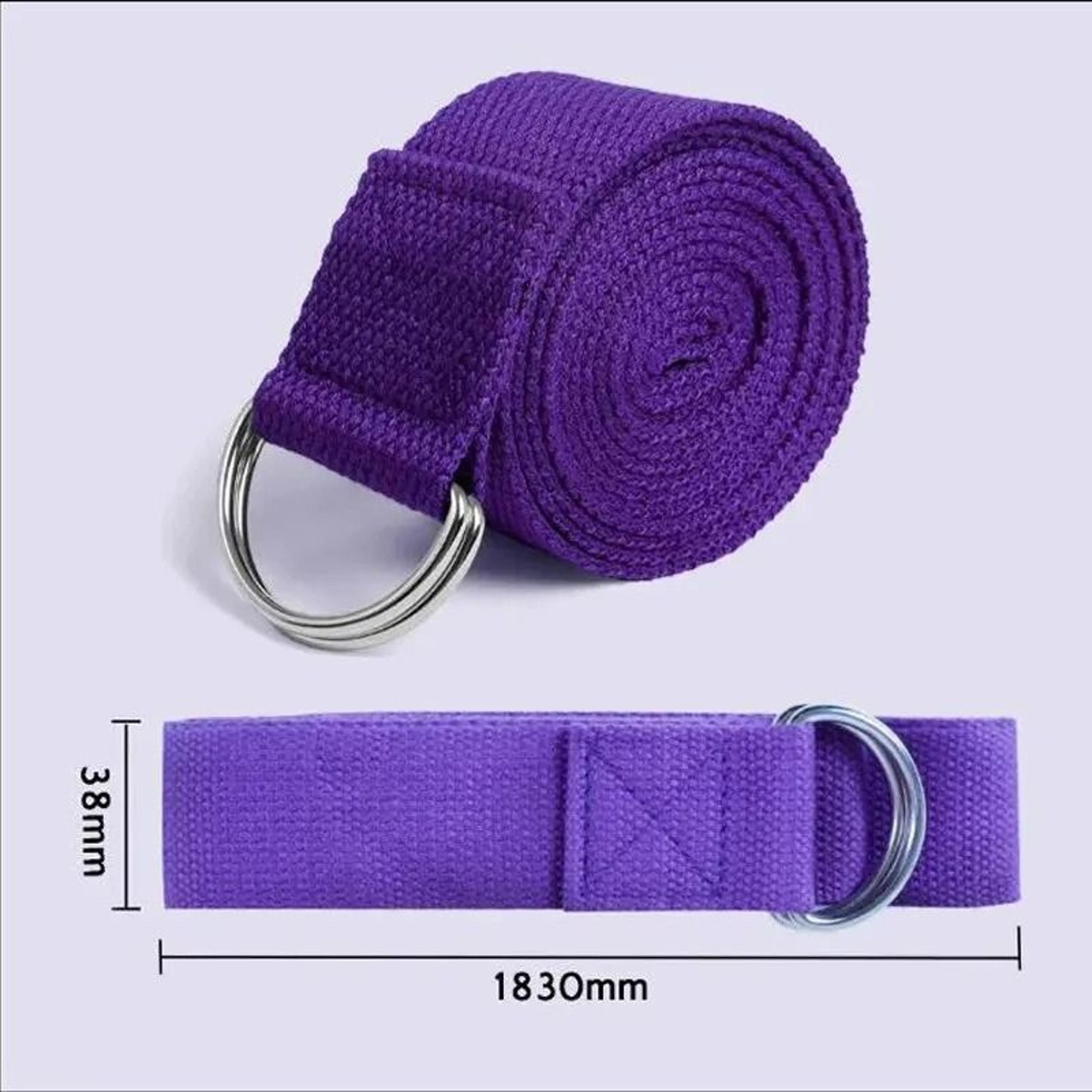 Adjustable Cotton Yoga Strap With DRing Buckle For Daily Stretching 1