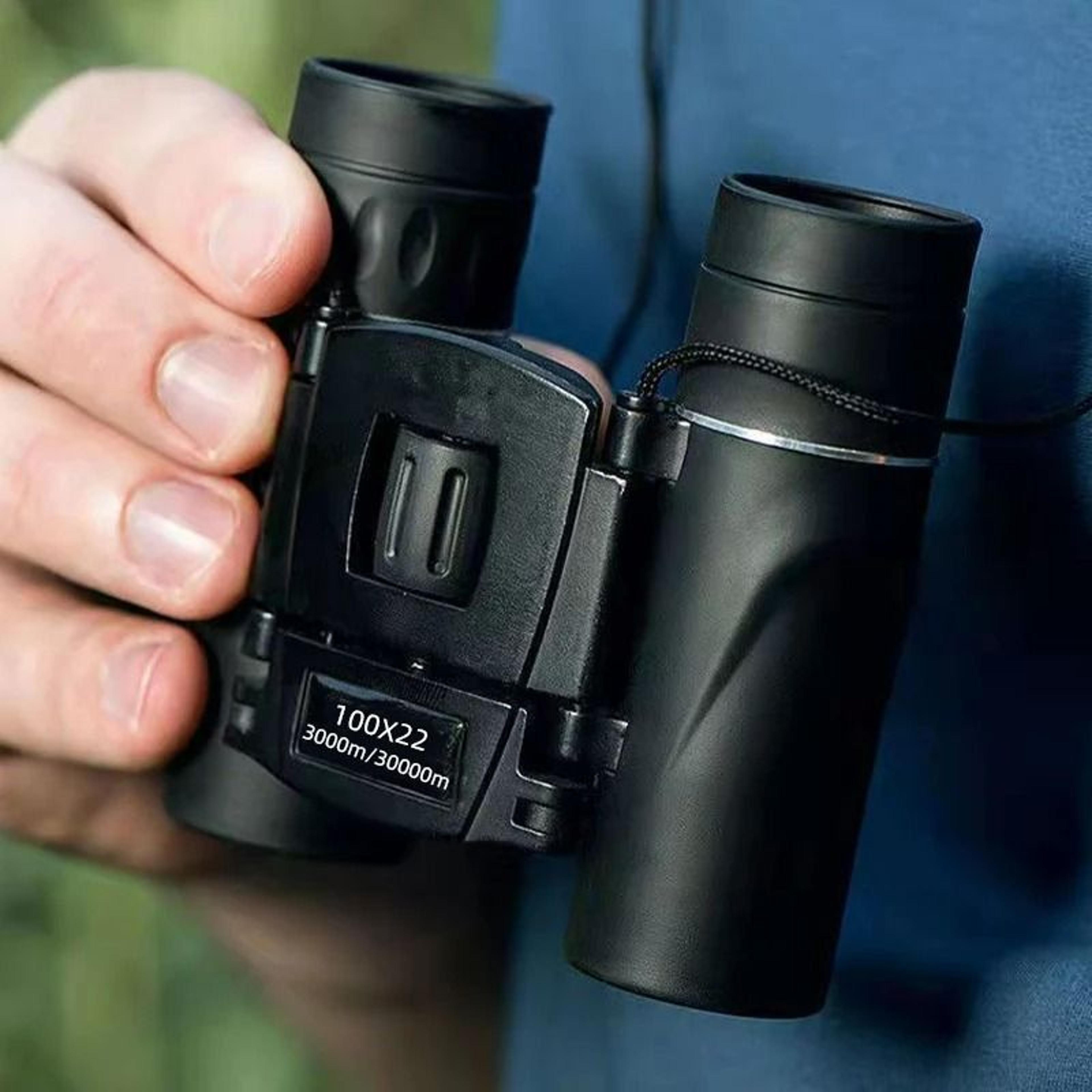 100x22 compact pocket binoculars with bak4 fmc optics