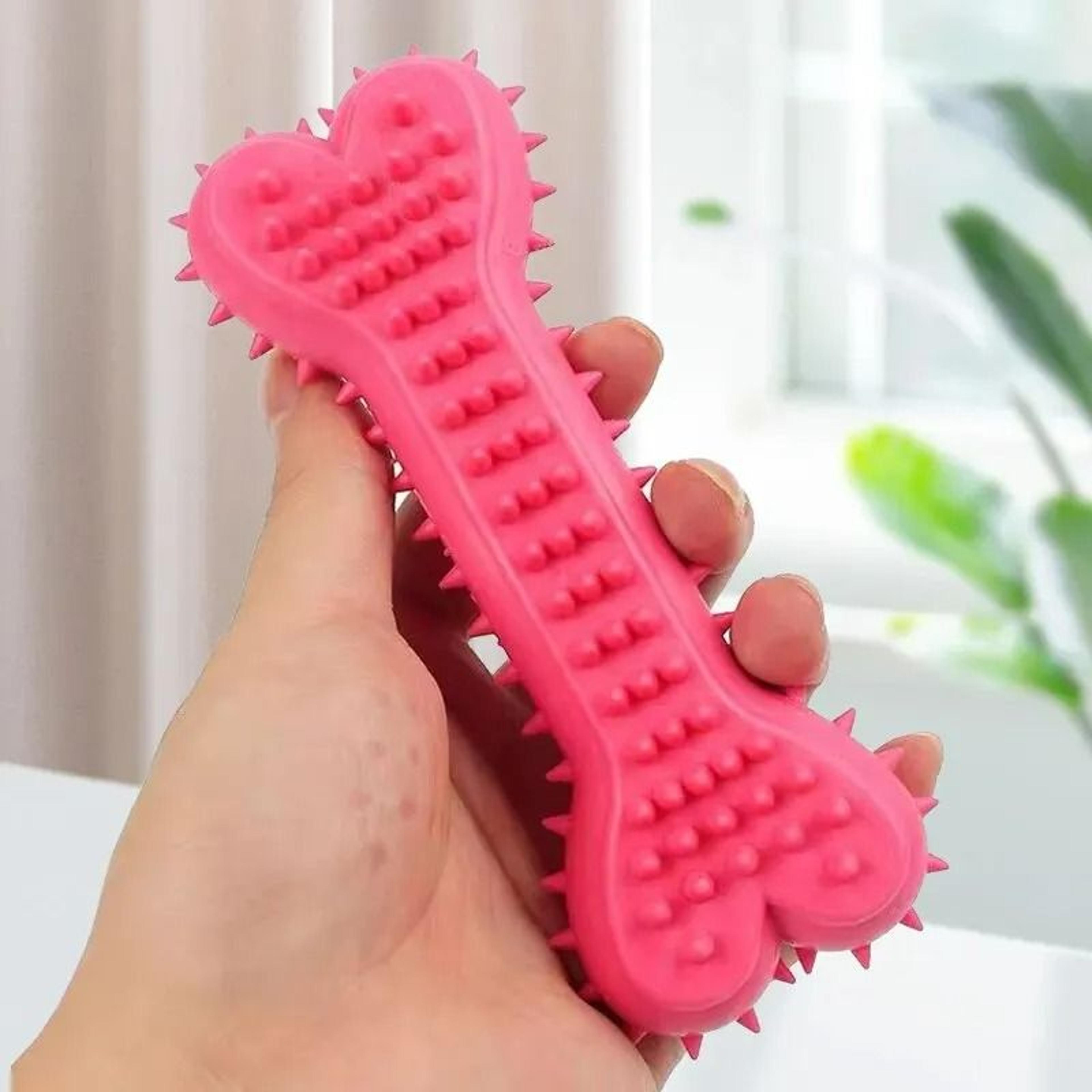 Soft Rubber BoneShaped Pet Chew  Teeth Grinding Toy 3