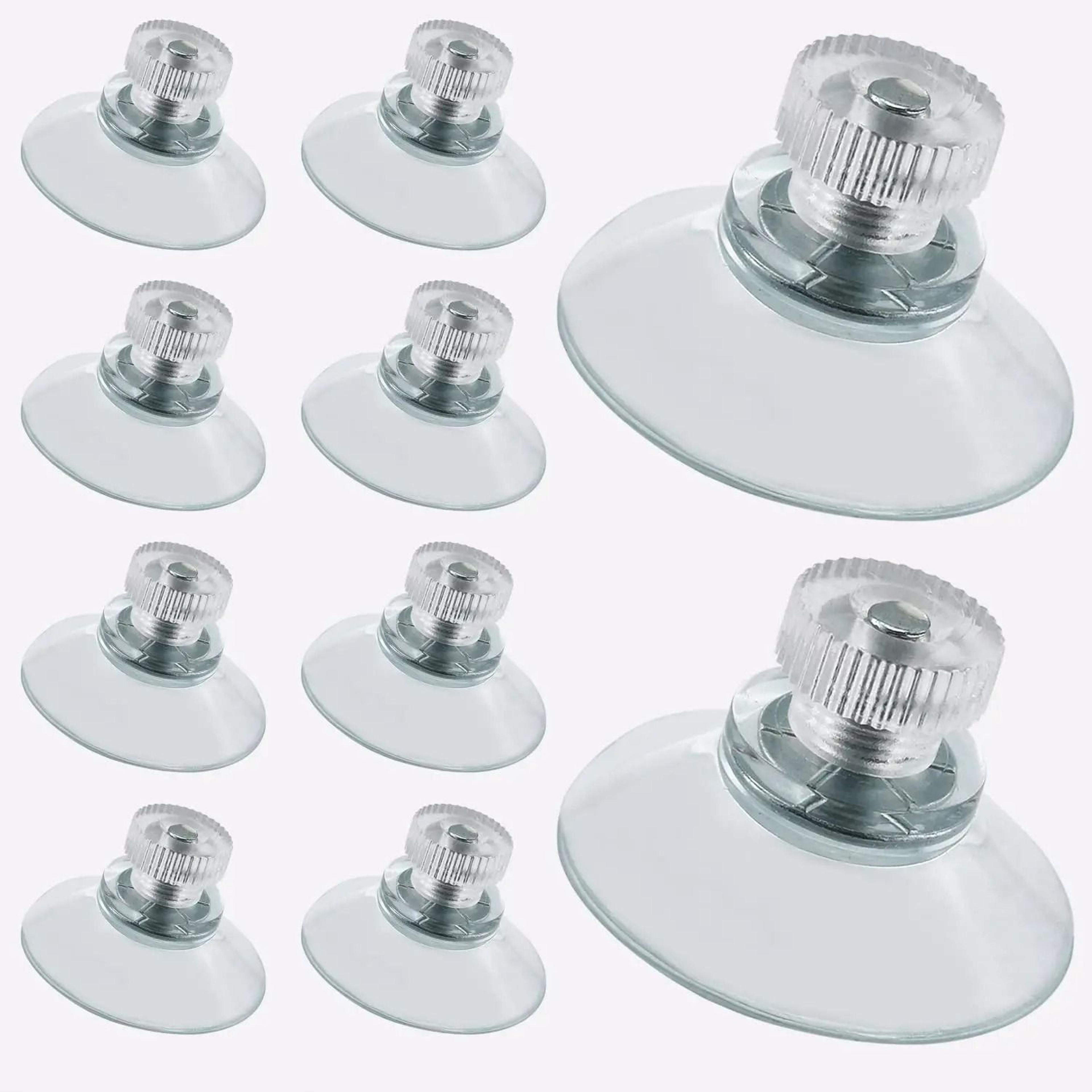 Clear PVC Vacuum Suction Cups With Threaded Screws 10Piece Set 0