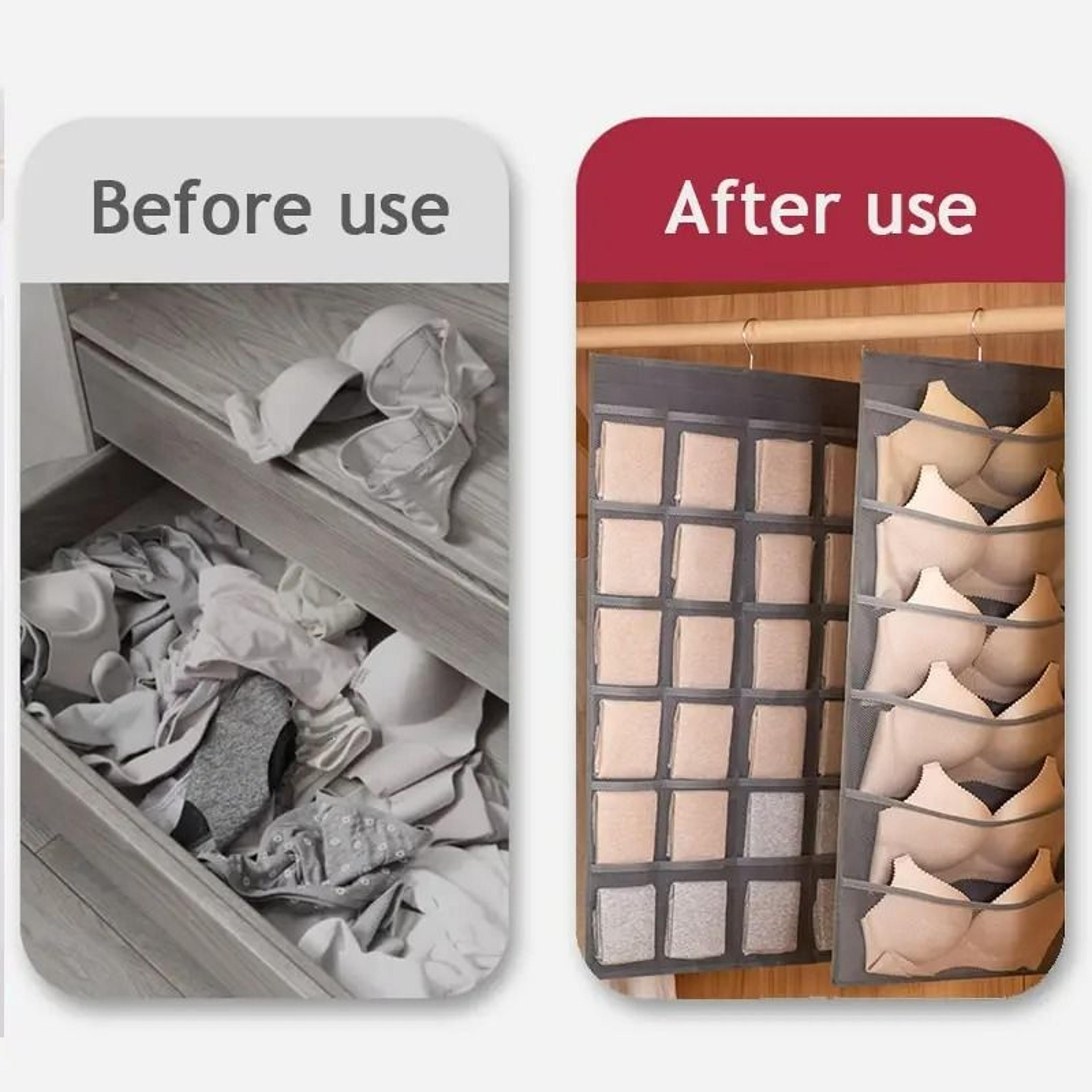 DualSided Hanging Closet Organizer For Underwear  Socks 4
