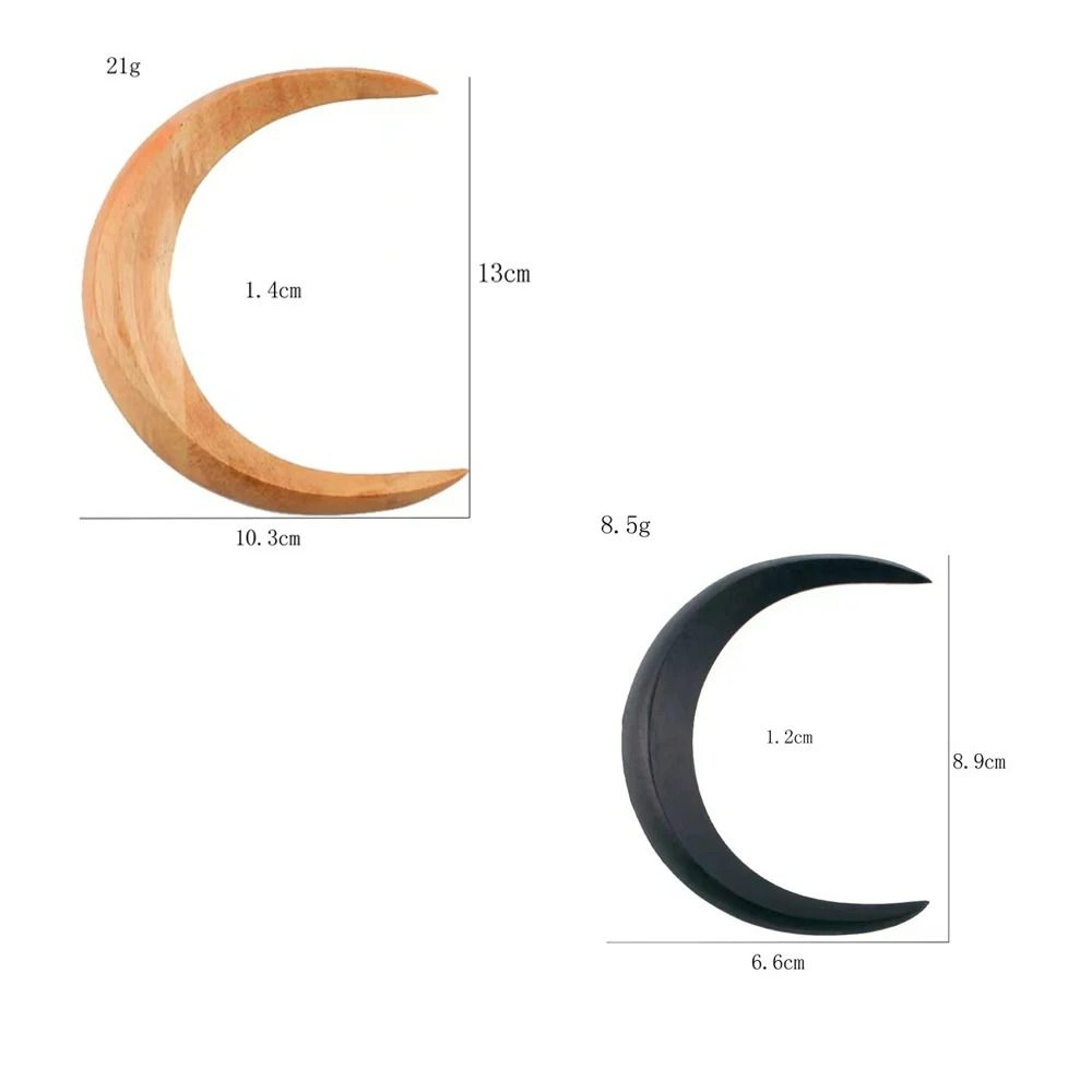 Handcrafted Wooden Crescent Moon Hair Fork  Bun Clip 6