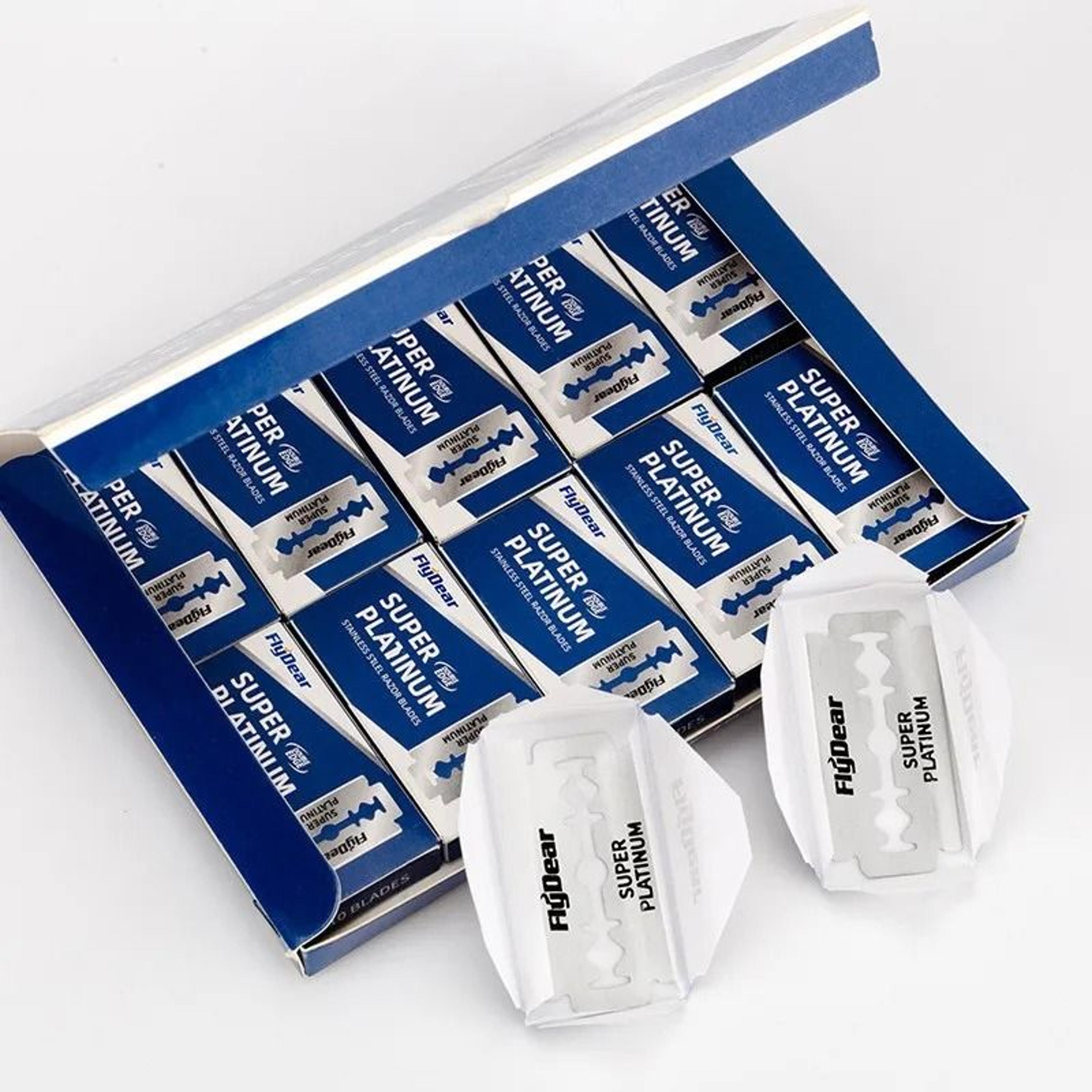 100-piece stainless steel double-edge razor blades set