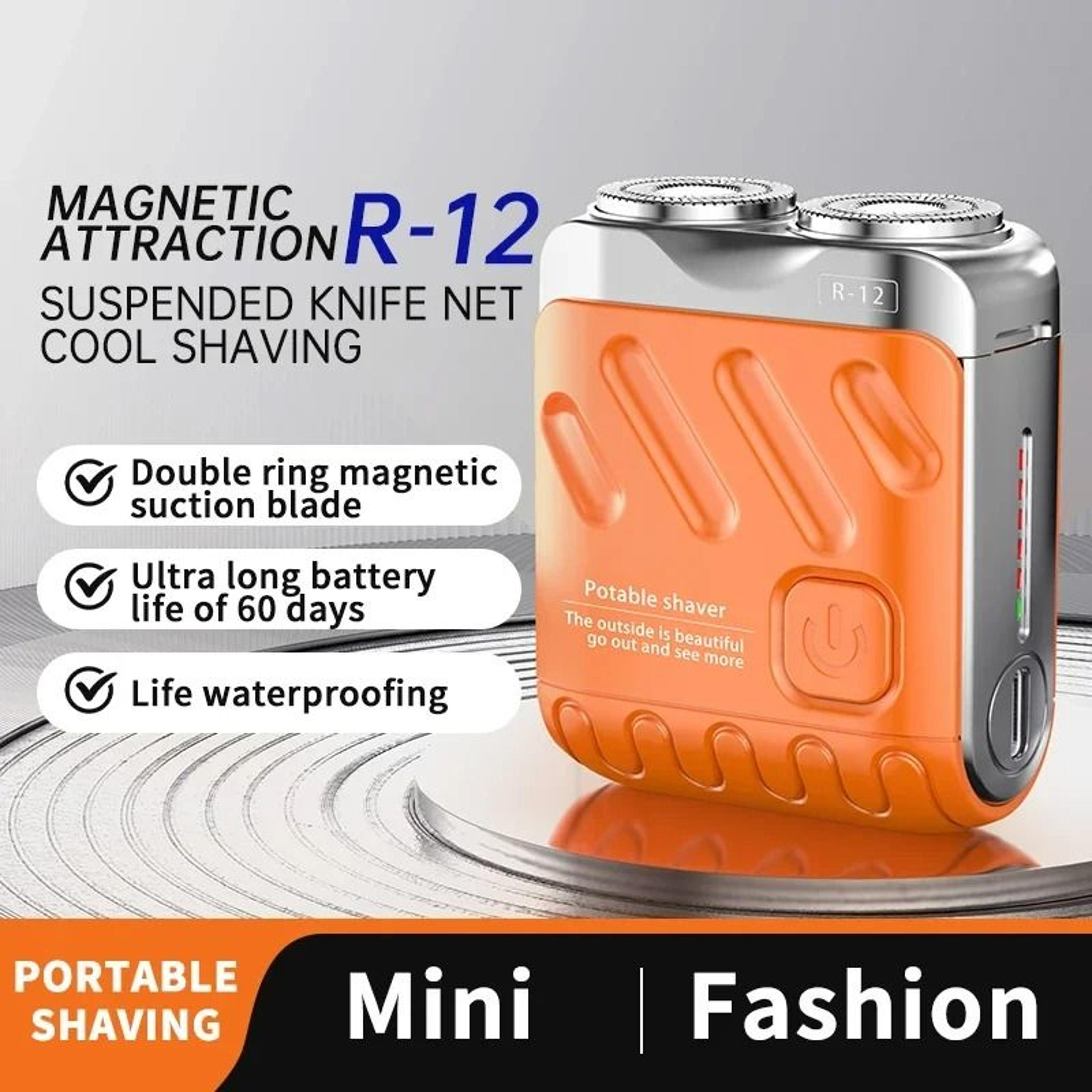 9000 RPM HighSpeed DualHead Waterproof Mini Travel Shaver 3