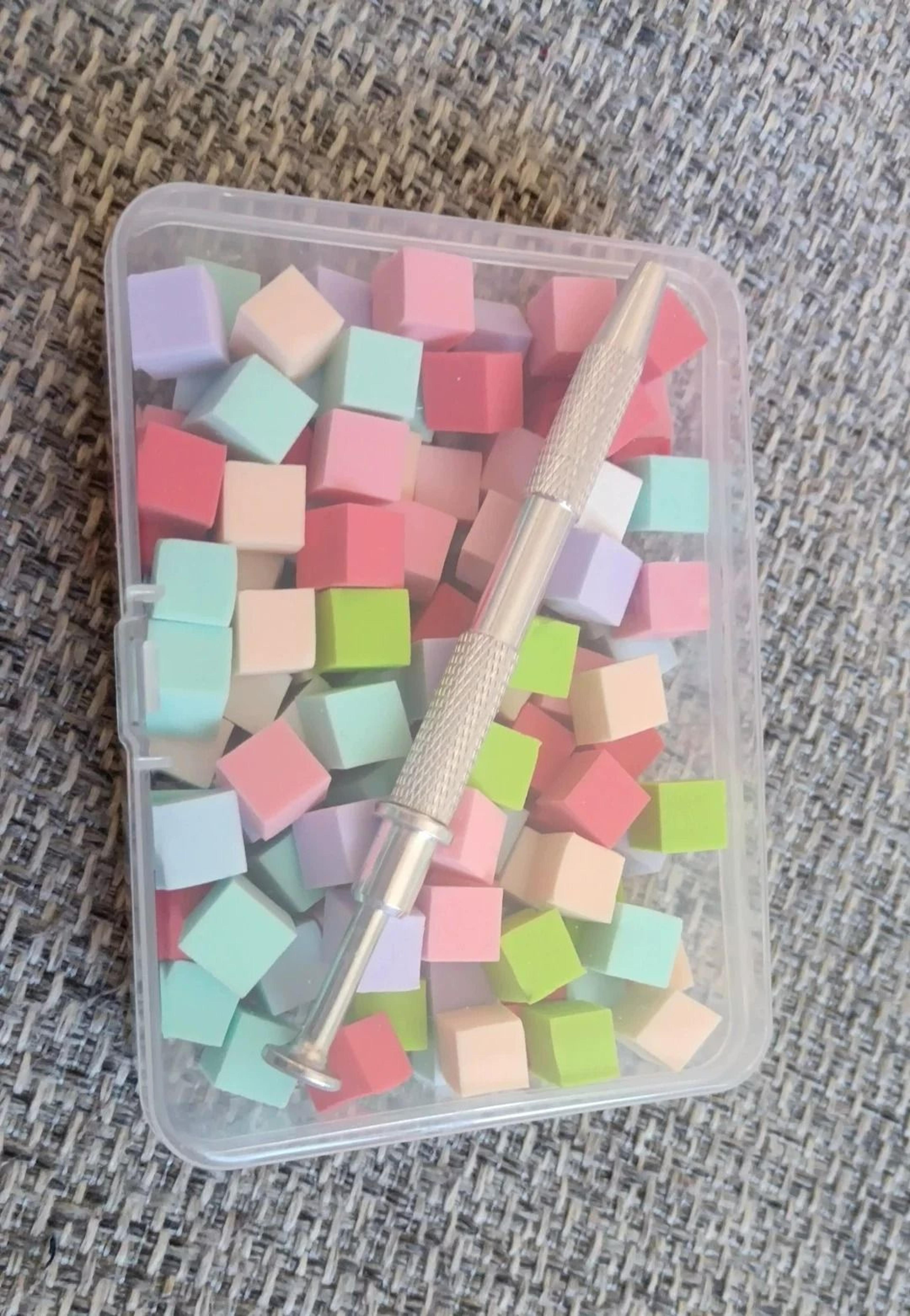 100Piece Square Nail Art Sponge Set For Ombre Gradient  Gel Polish DIY Designs 6