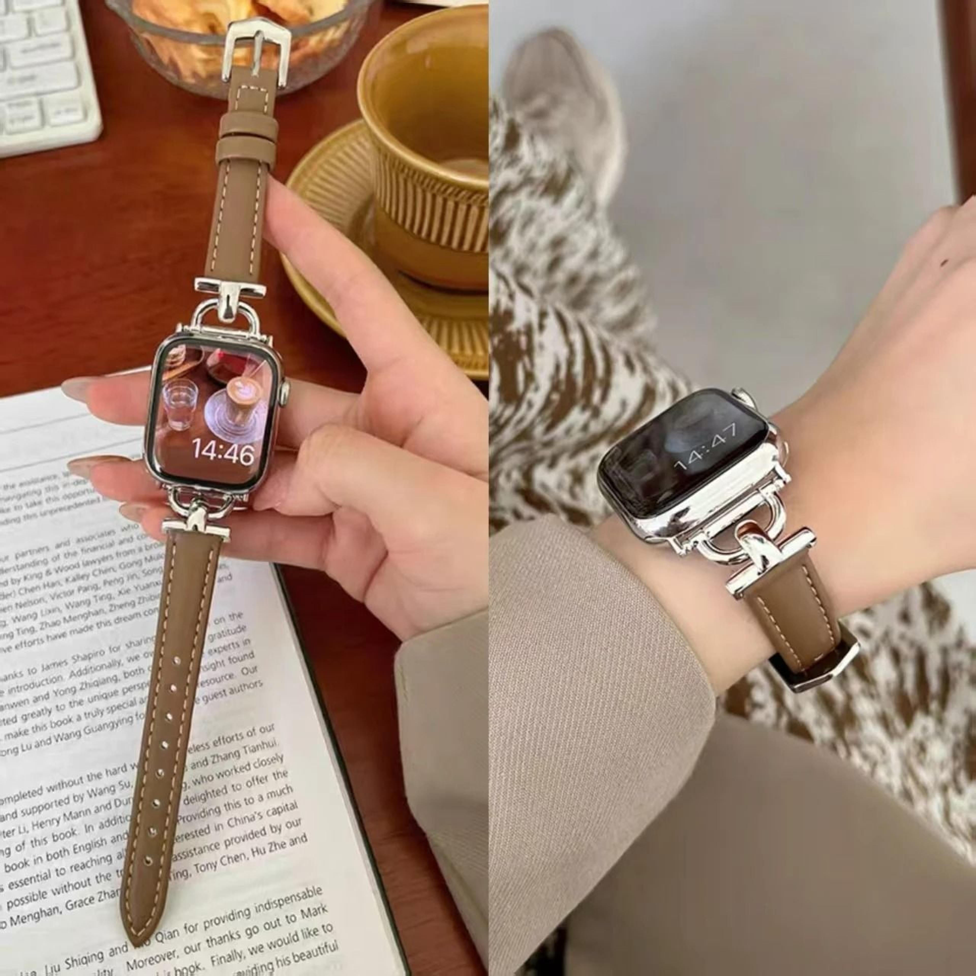 Magnetic Leather Loop Watch Strap For Apple Watch Series 1 Through 11  Ultra 11
