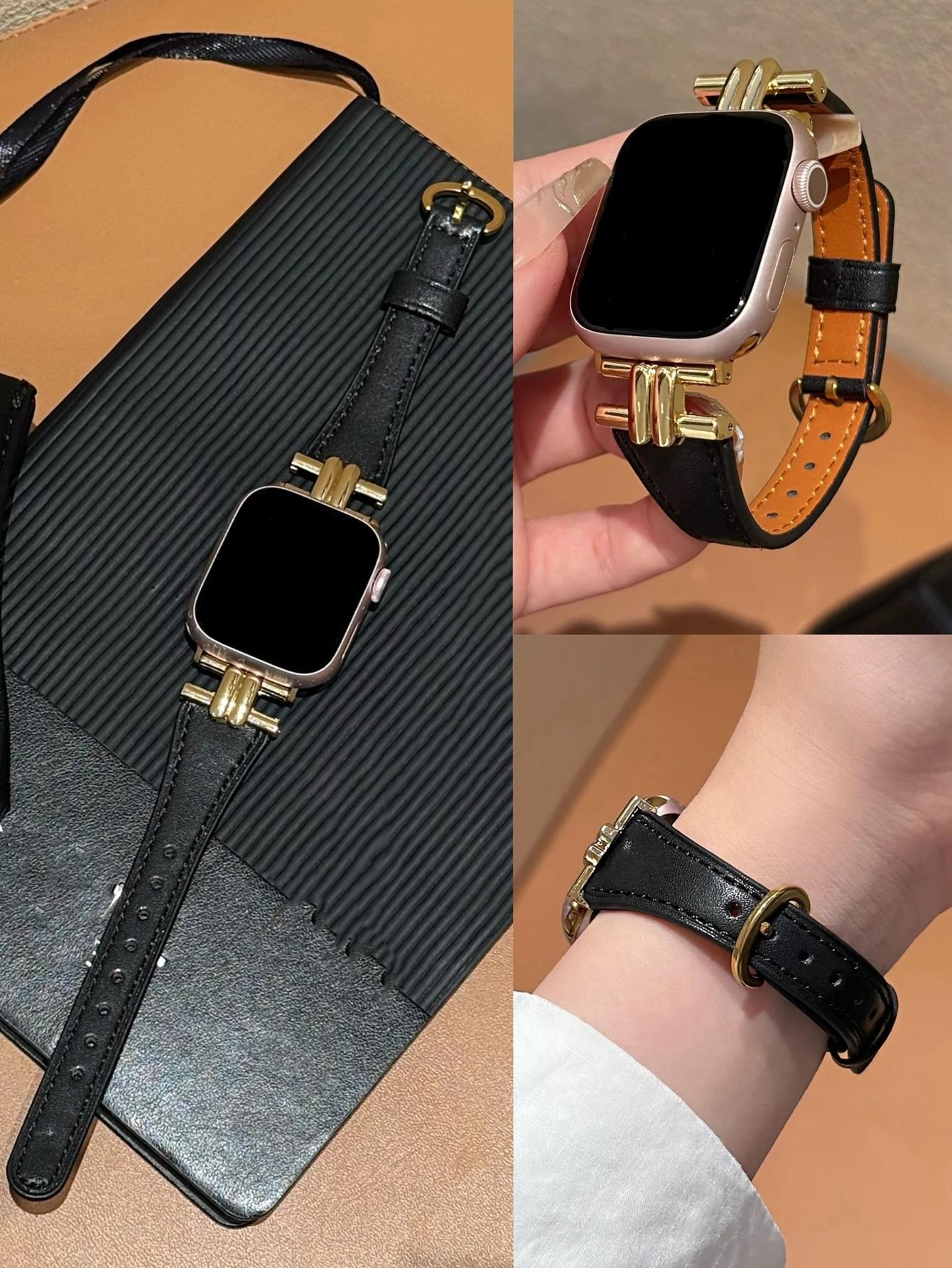 Magnetic Leather Loop Watch Strap For Apple Watch Series 1 Through 11  Ultra 6