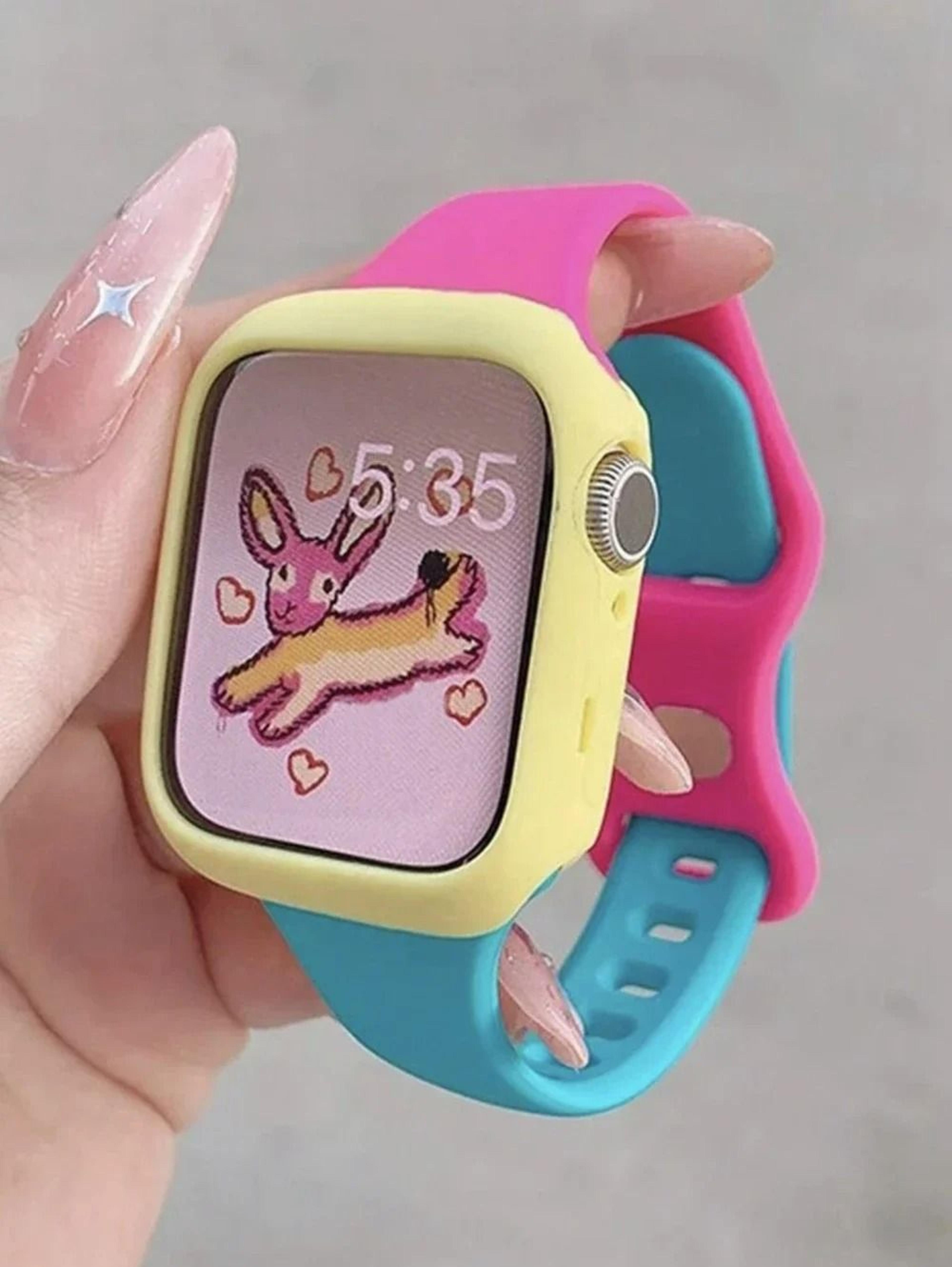 2in1 Liquid Silicone Sport Strap  Matching Bumper Case Set For Apple Watch Series 1 Through 11 1