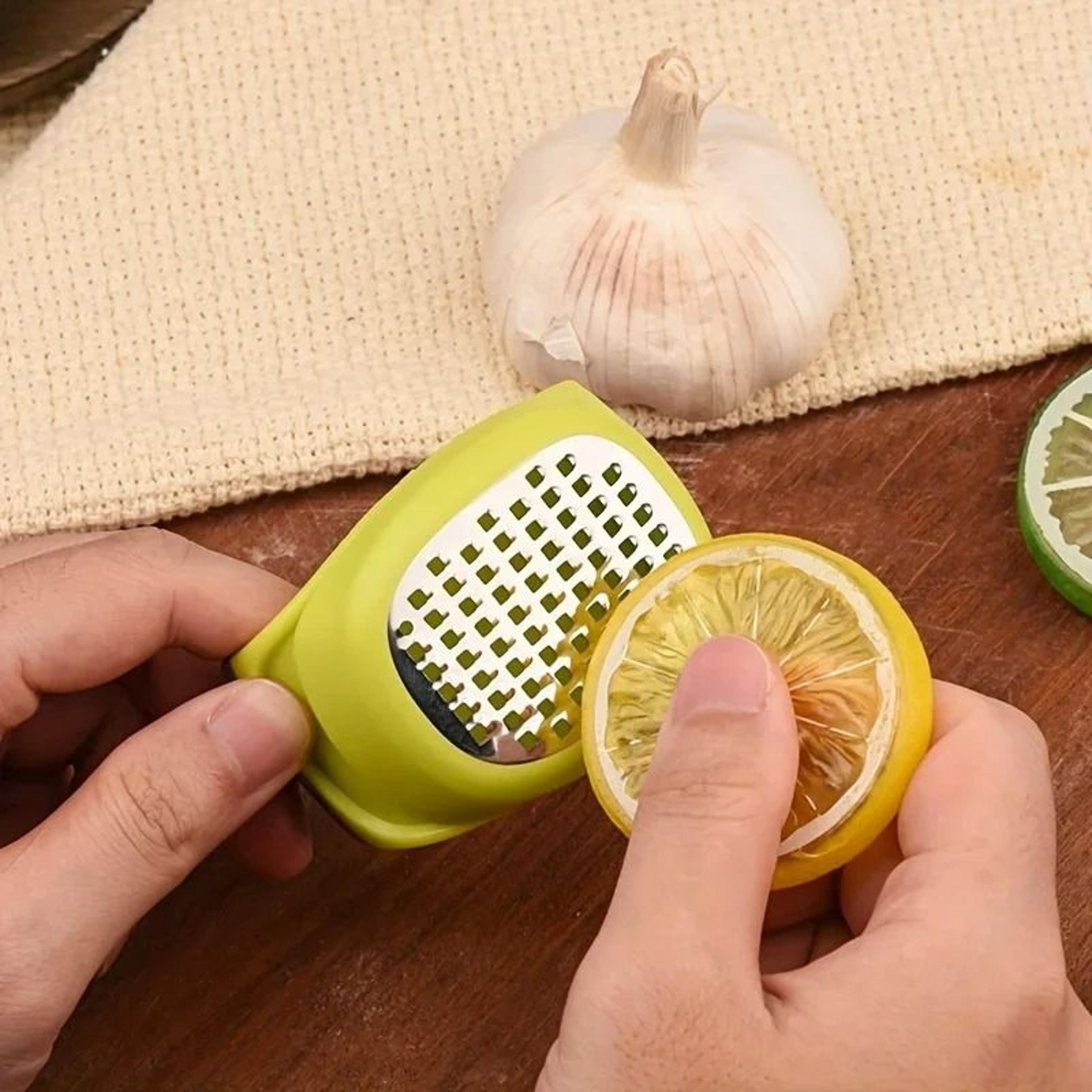 stainless steel 4-in-1 manual handheld grater & slicer