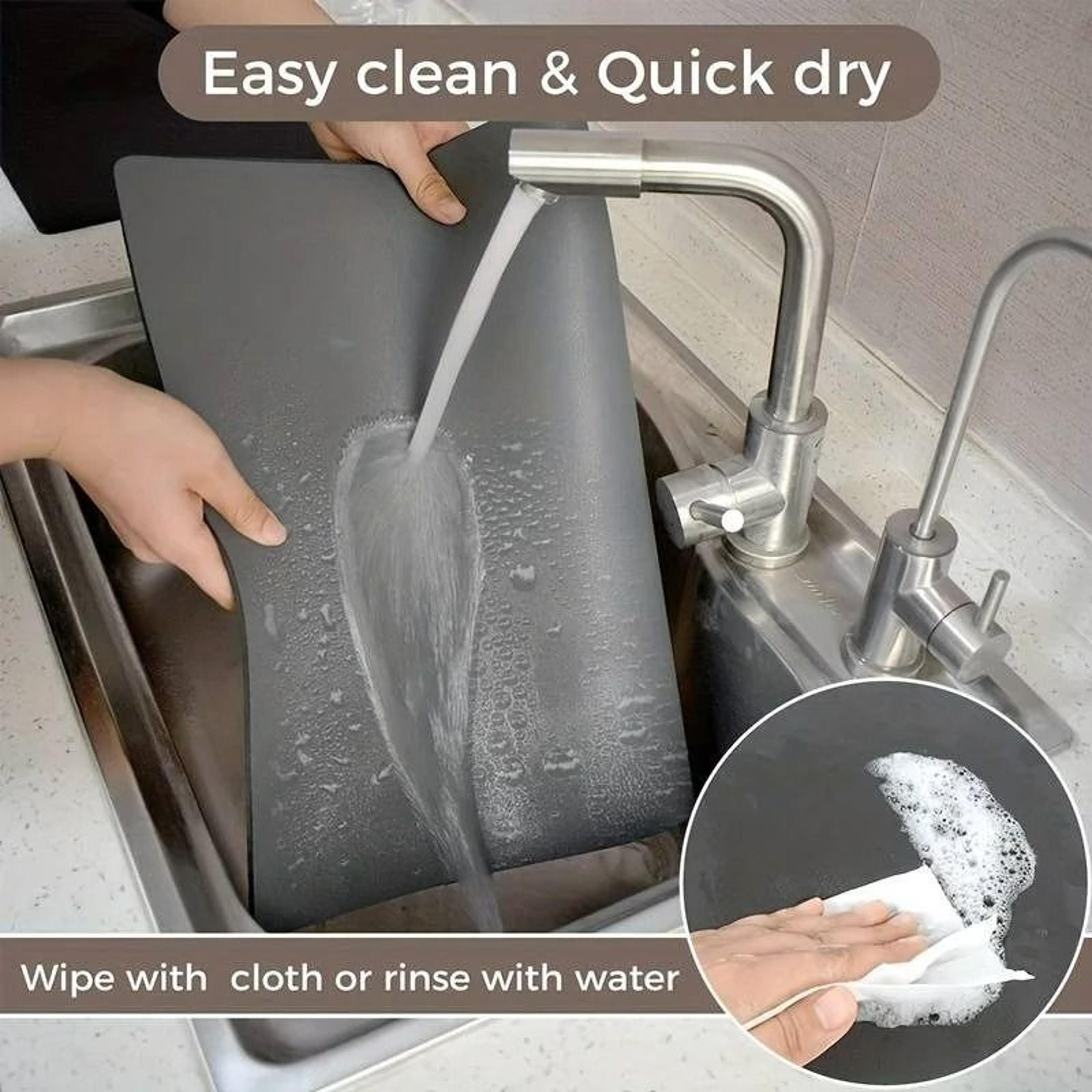 UltraAbsorbent Microfiber Coffee Bar Mat  Dish Drying Pad 3