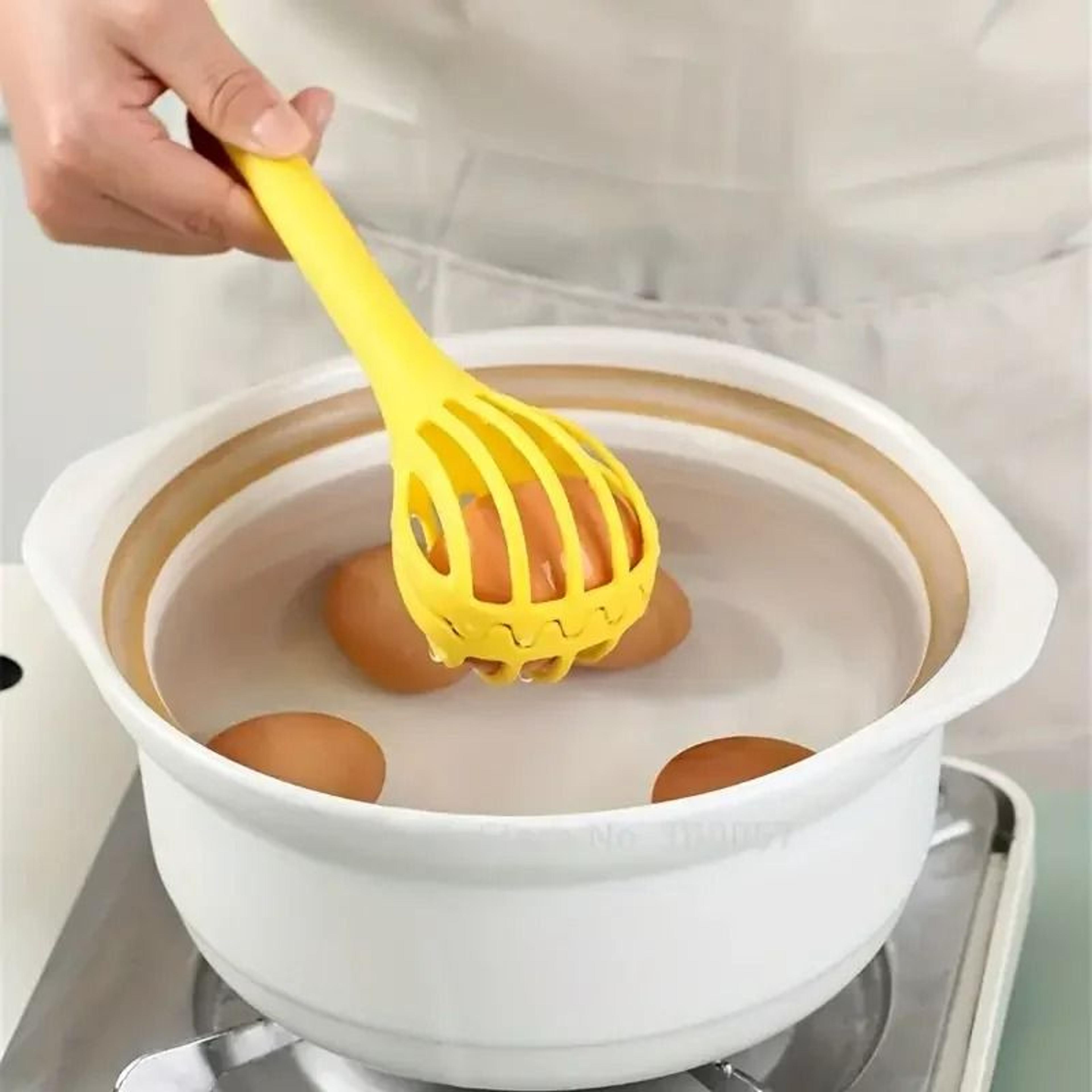 Multifunctional 3in1 Egg Beater Noodle Tongs  Separator Tool 3