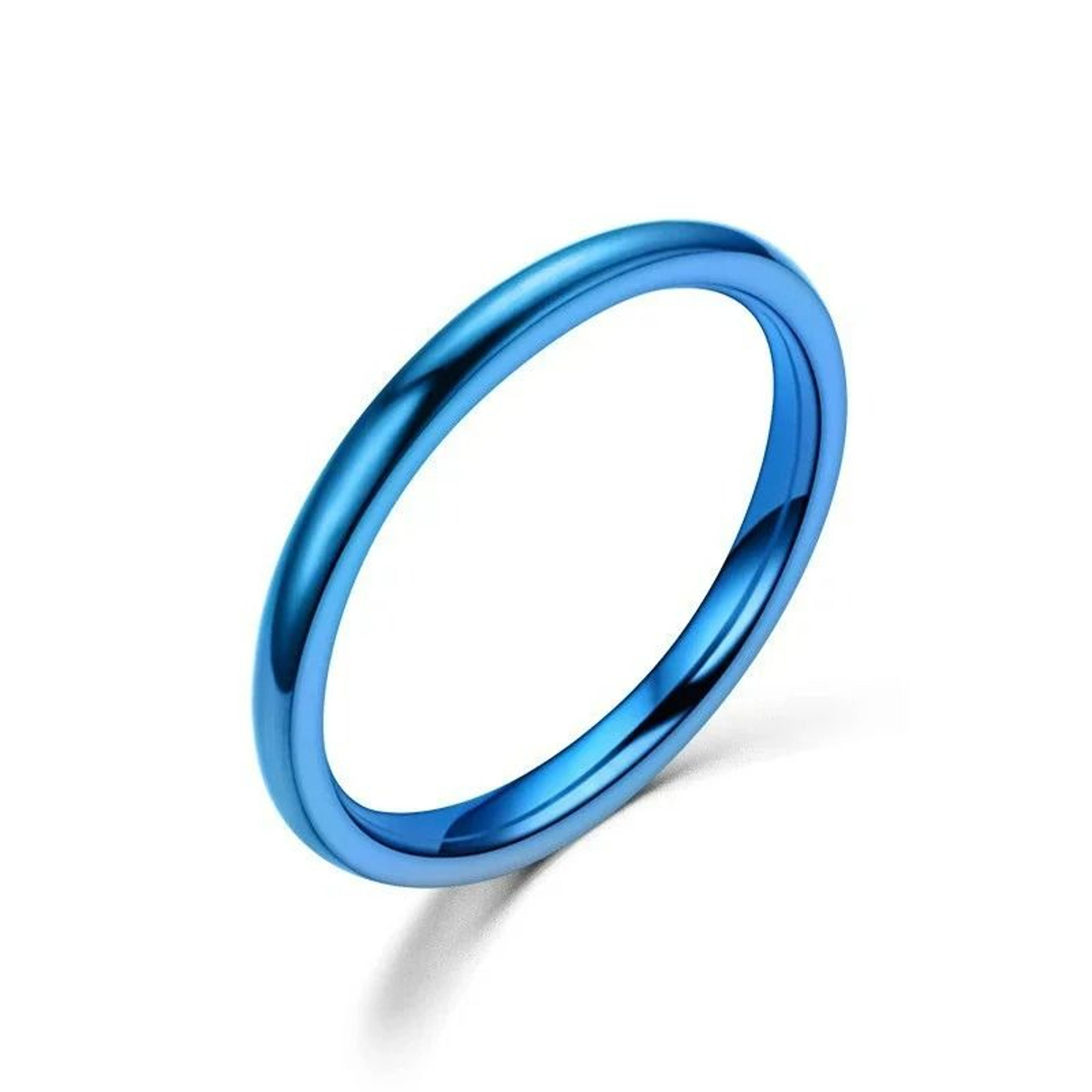 High Polish Hypoallergenic Titanium Couple Band Ring 4
