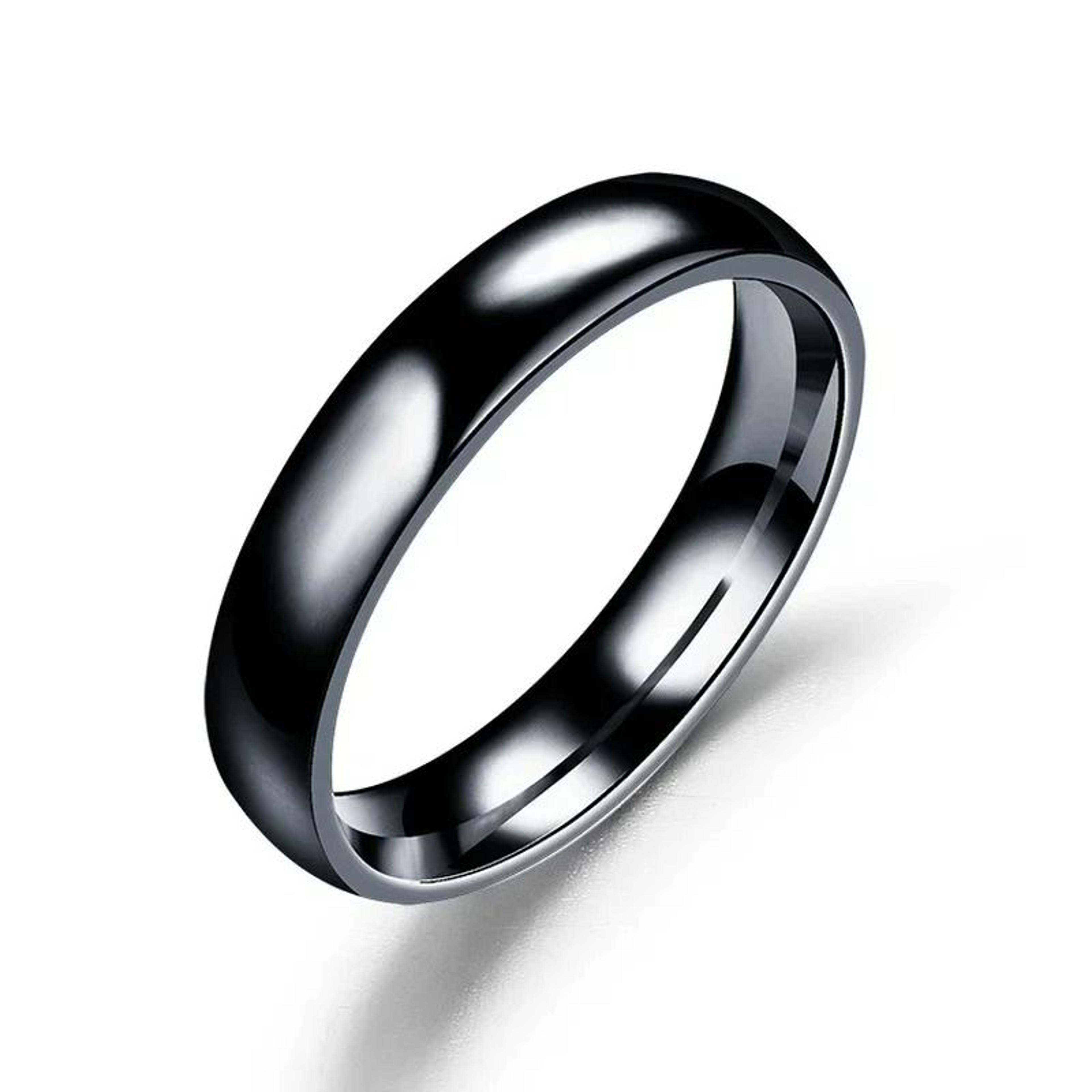 High Polish Hypoallergenic Titanium Couple Band Ring 3