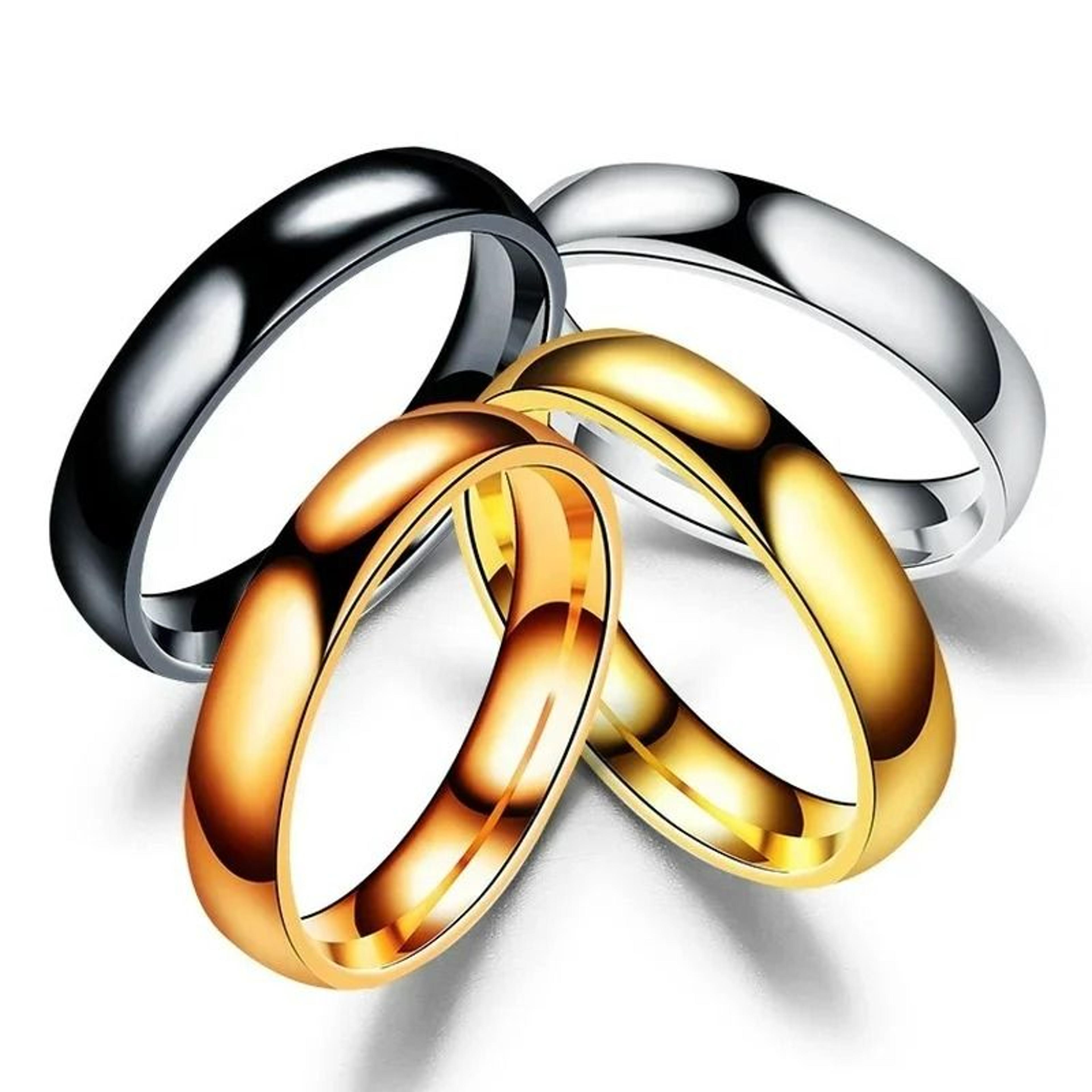 high polish hypoallergenic titanium couple band ring