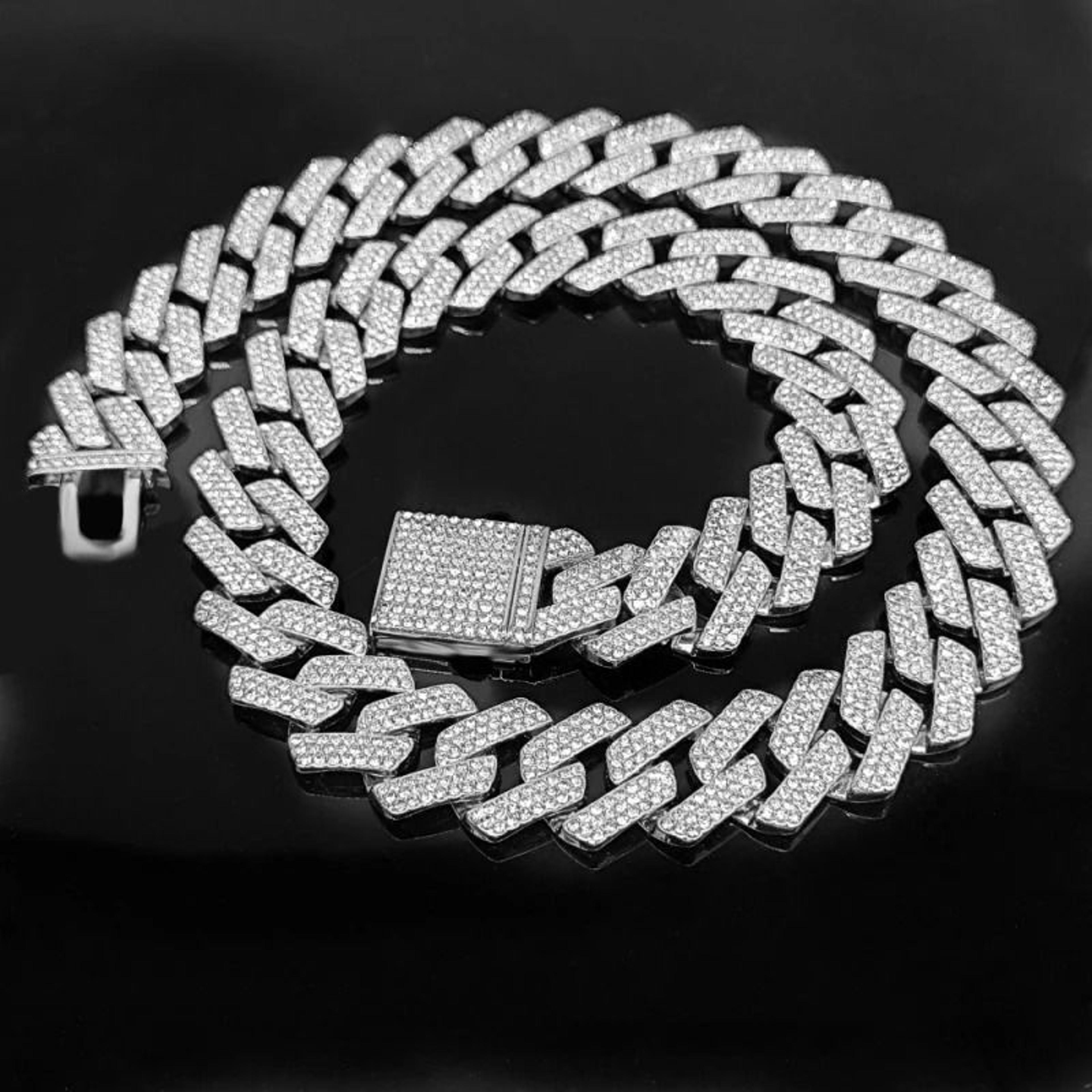 Iced Out 3Row Micro Pave CZ Cuban Link Chain 5