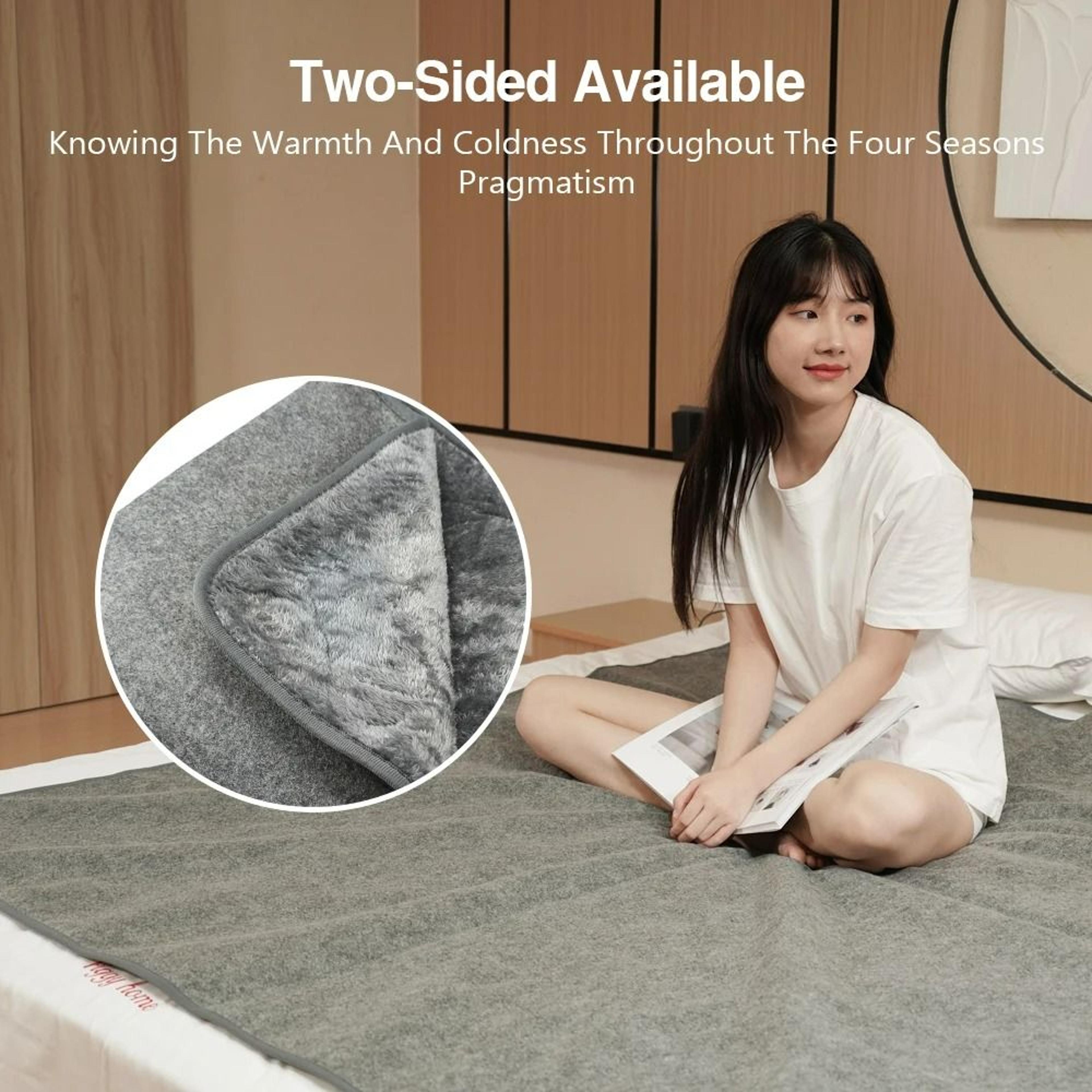 USB Electric Heating Blanket Plush Warm 5Speed Adjustable Heating Pad 3