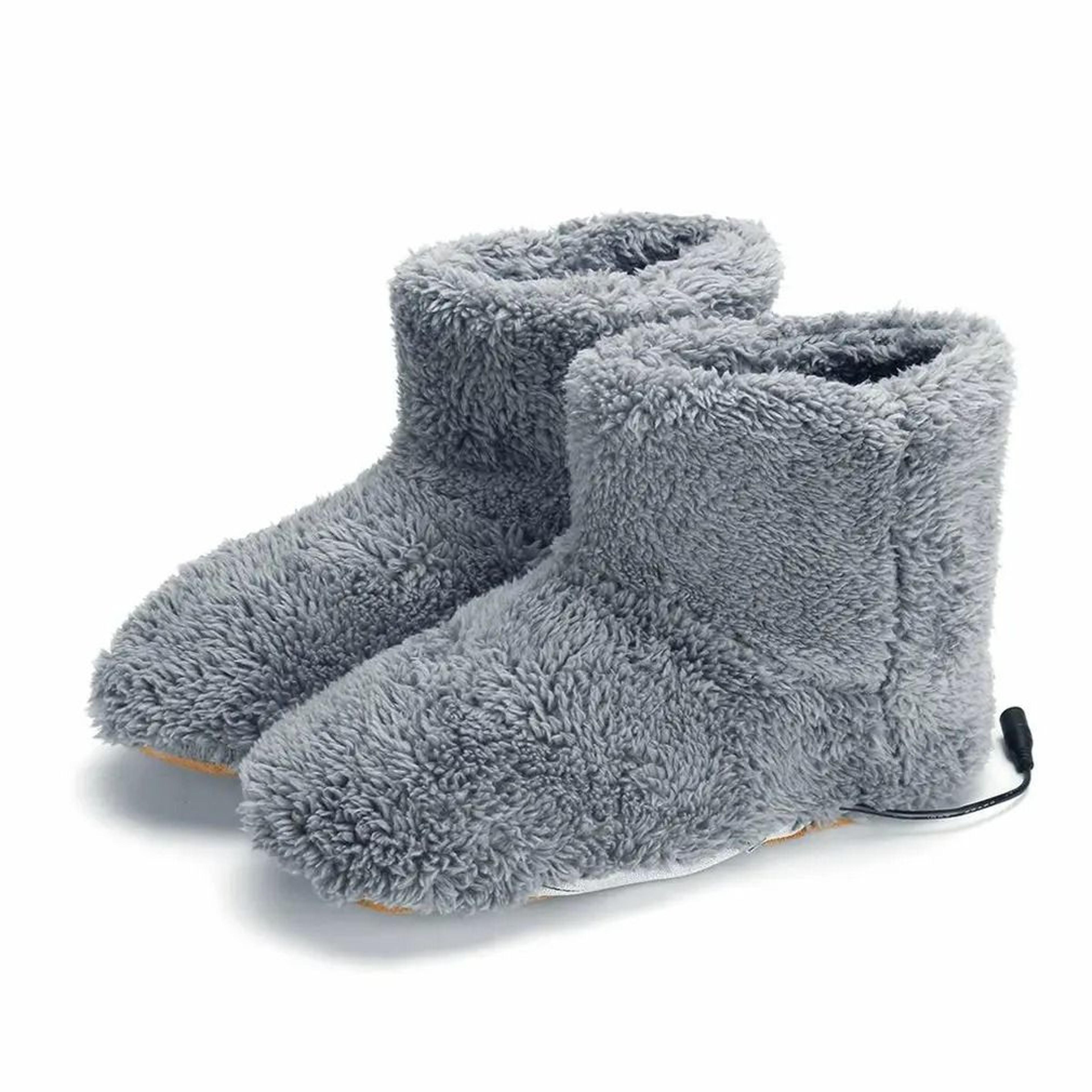 Plush USB Electric Heated Winter Boots  Slippers 6