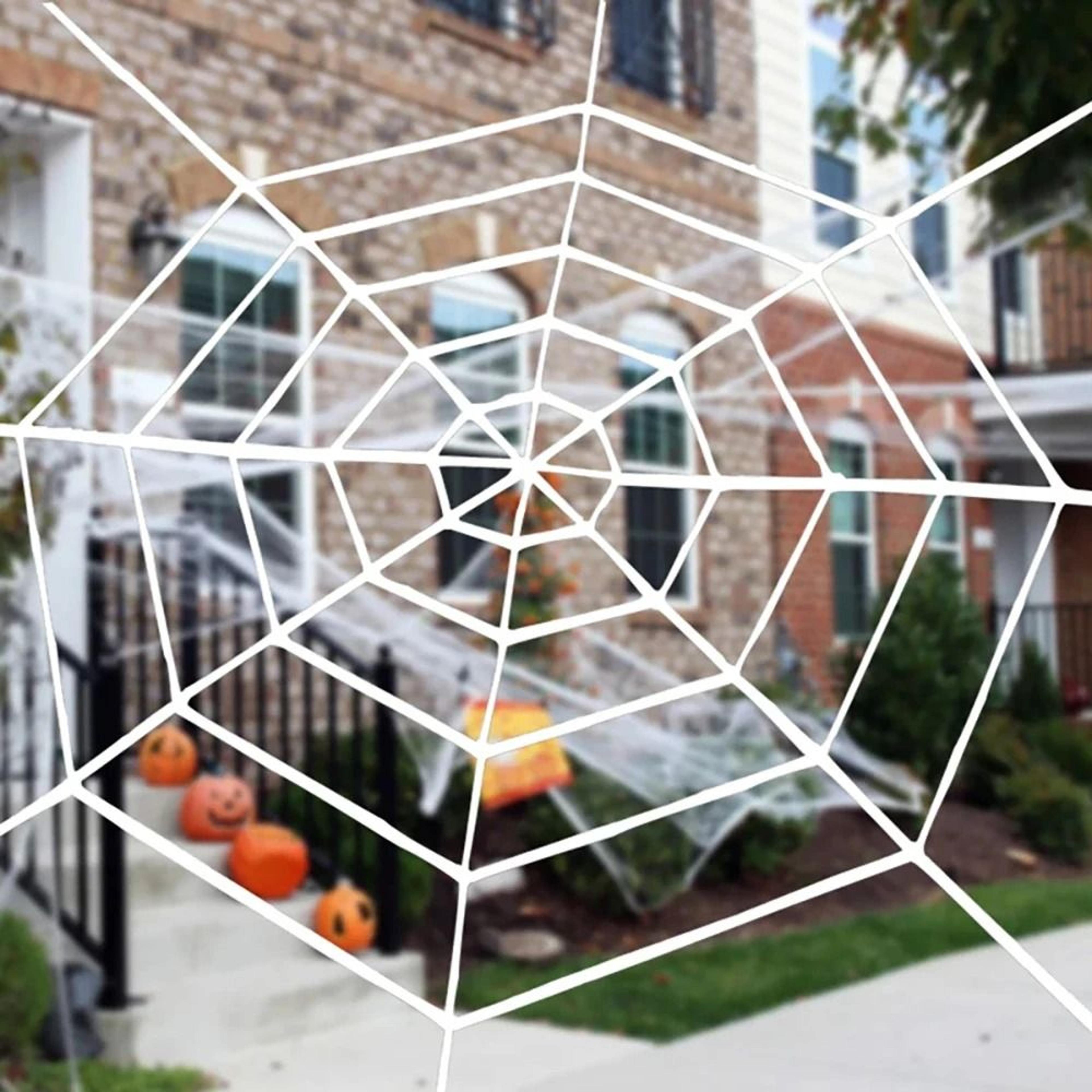 halloween giant creepy outdoor yard spider web decoration