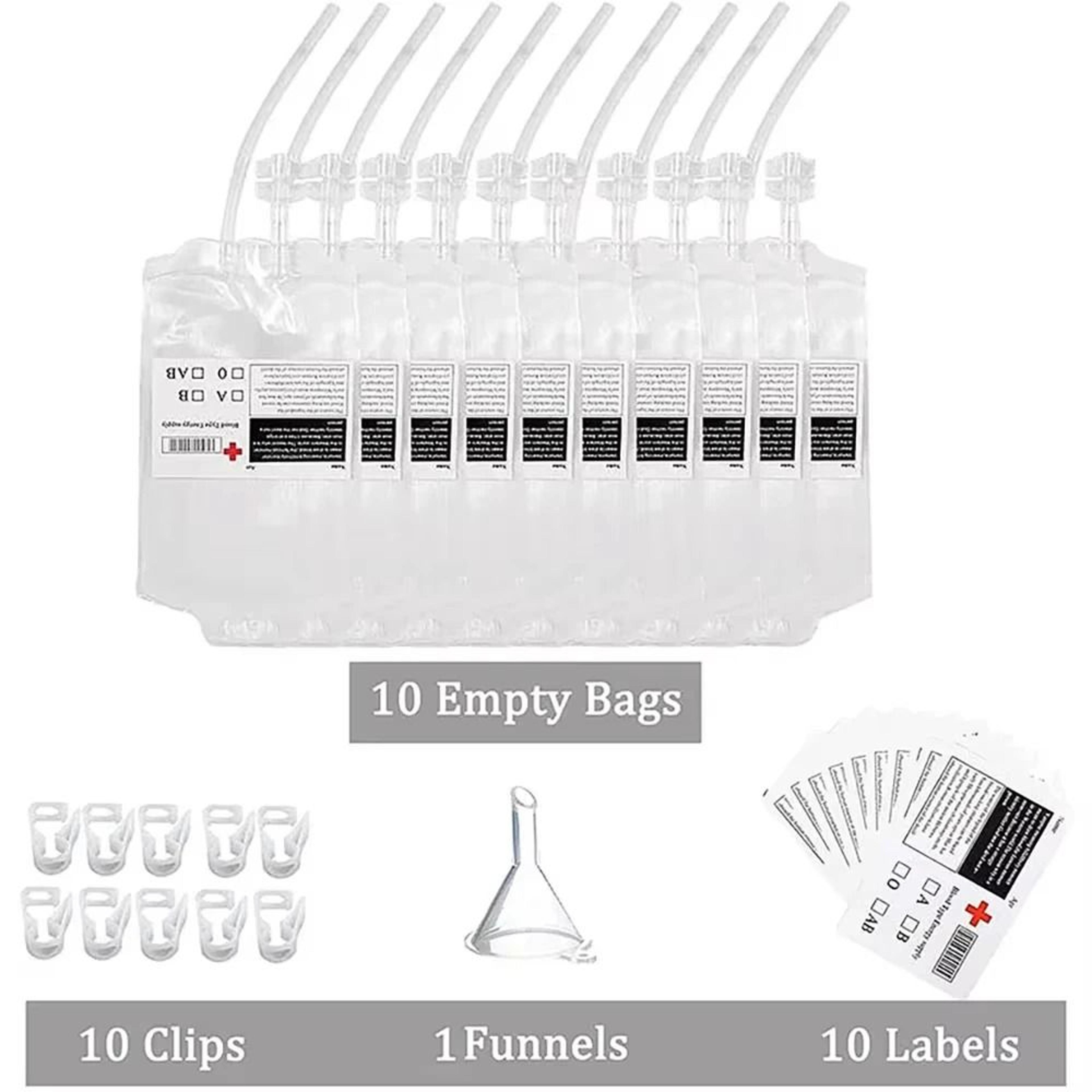 10Piece 350 Ml Halloween Reusable Drinkable Blood Bag Container Props 6