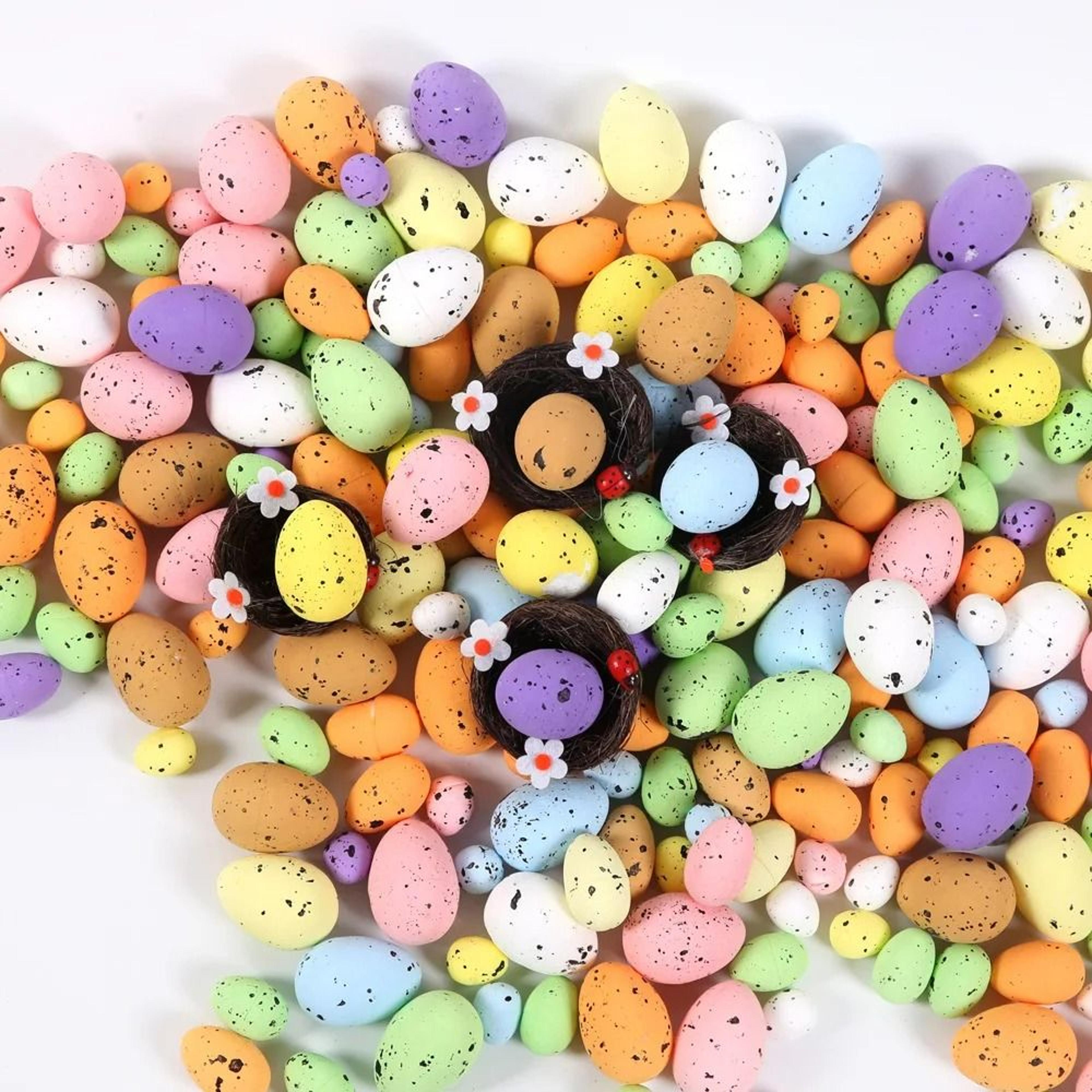 20Piece Painted Foam Easter Eggs  Speckled Bird Egg Craft Decor 0