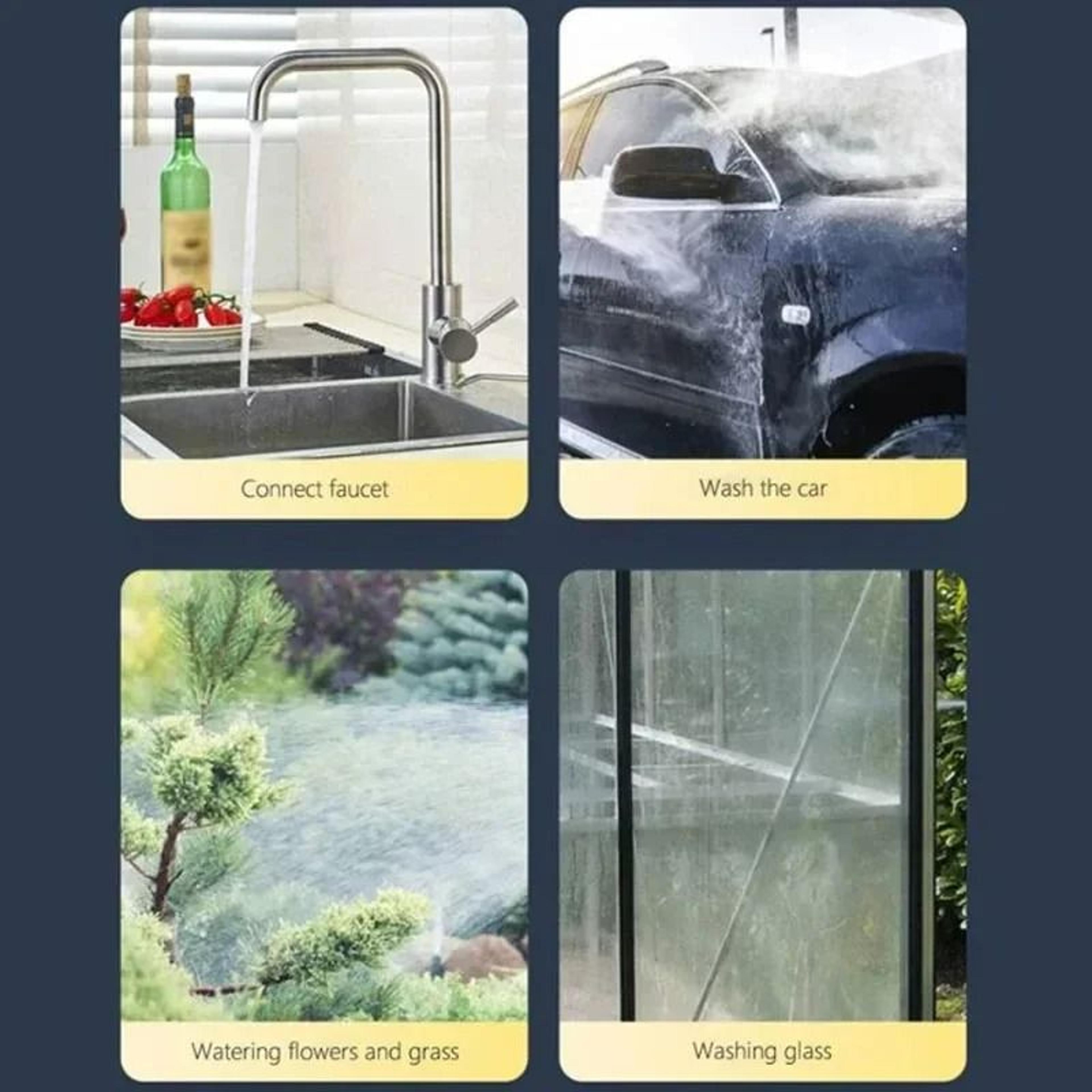 HighPressure Adjustable Water Gun Nozzle Direct Spray  Shower 5
