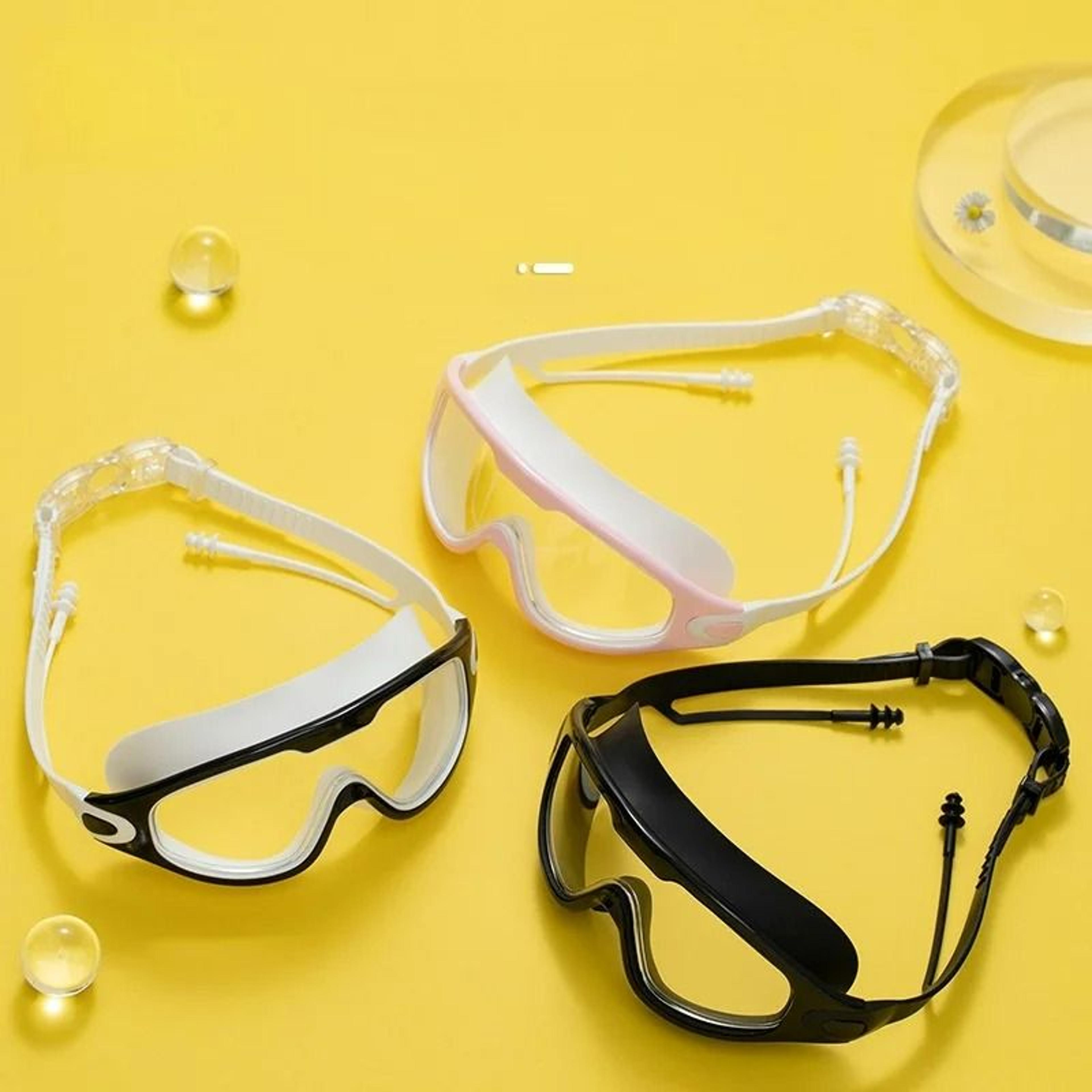 Pro HD AntiFog Electroplating Large Frame Swimming Goggles 4