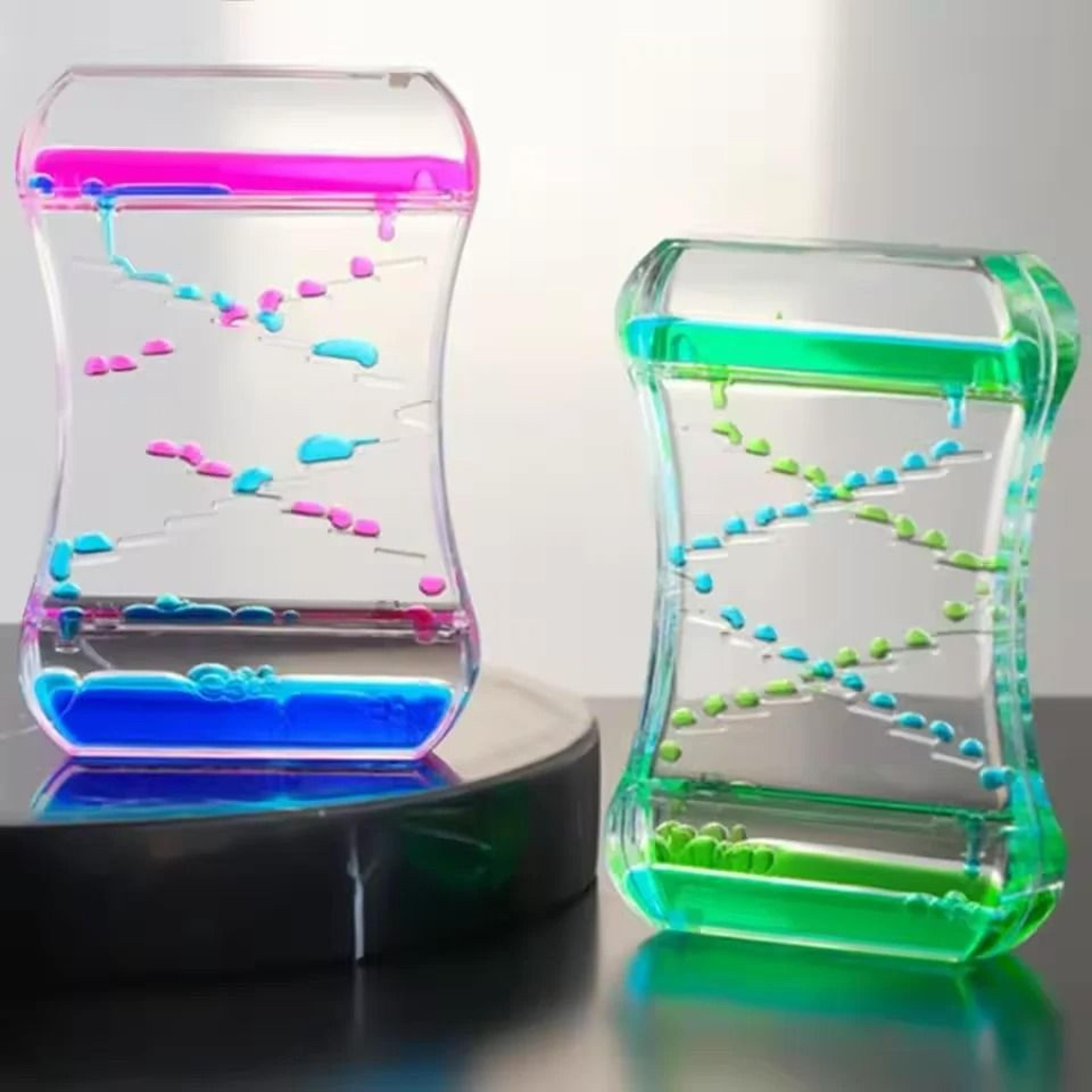 Creative TwoColor Liquid Motion Oil Drop Ladder Timer 3