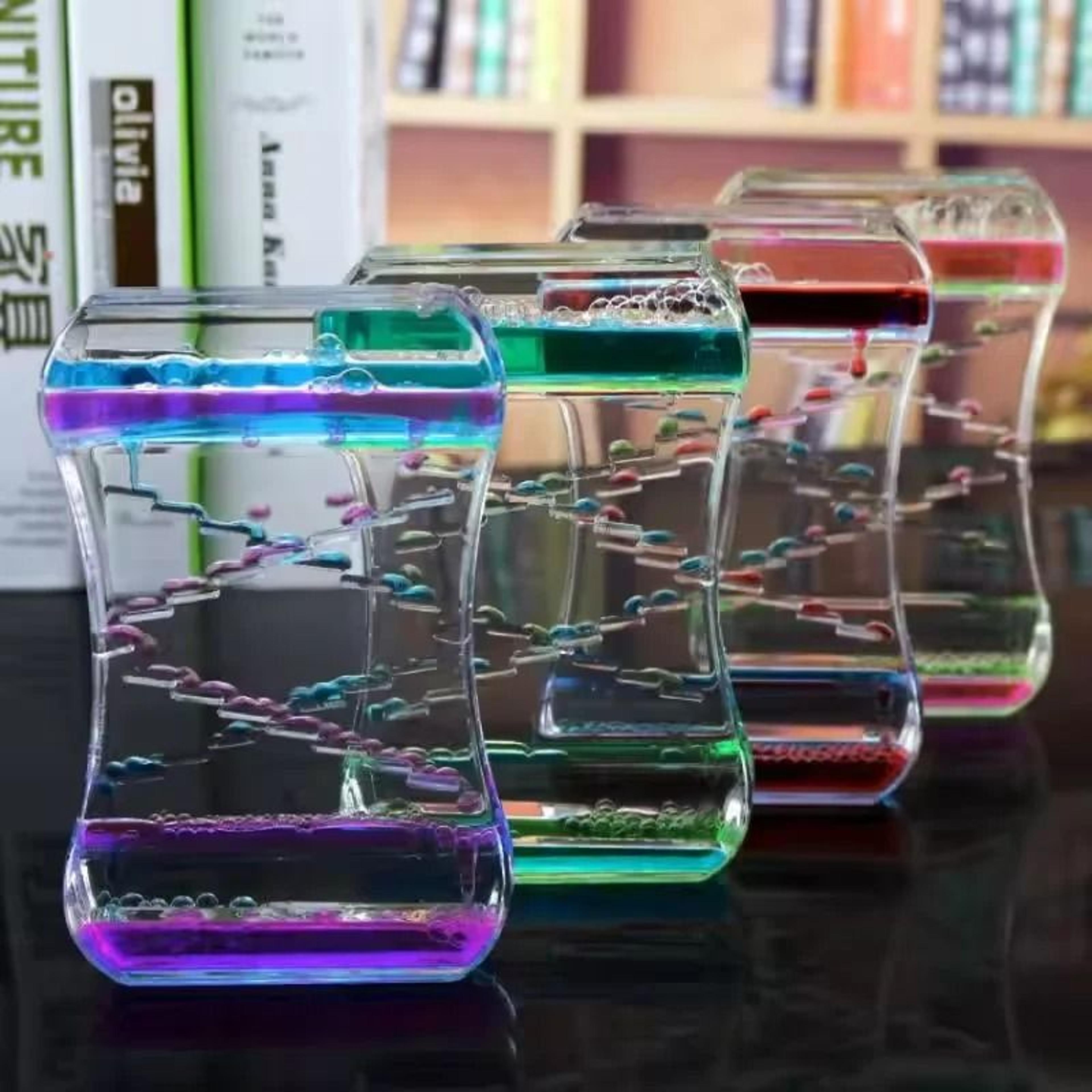 Creative TwoColor Liquid Motion Oil Drop Ladder Timer 1